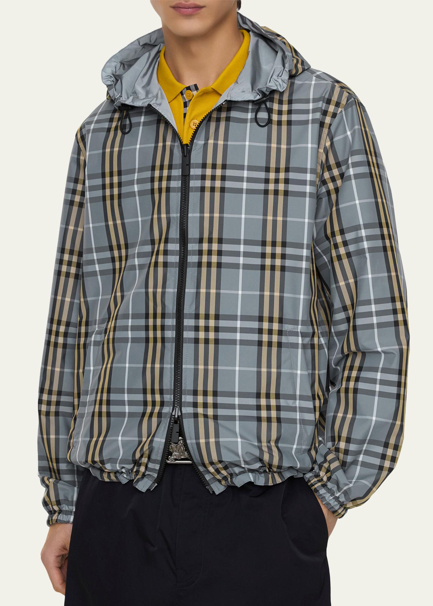 J*c様 AFB HOODED FLANNEL SHIRTS Burberry Burberry Men's Reversible Check Hooded Jacket - Bergdorf Goodman