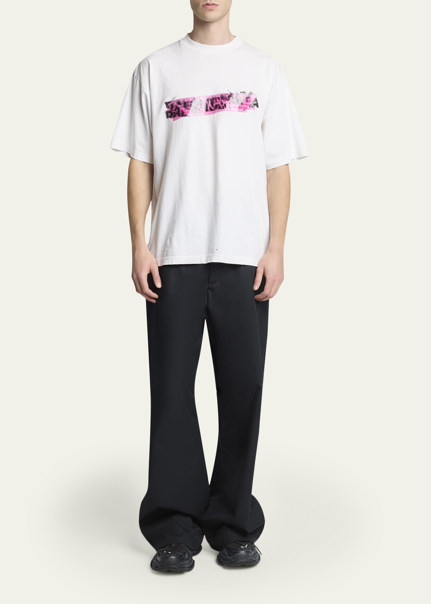 Balenciaga Men's Messy Spray Medium-Fit T-Shirt - Bergdorf Goodman