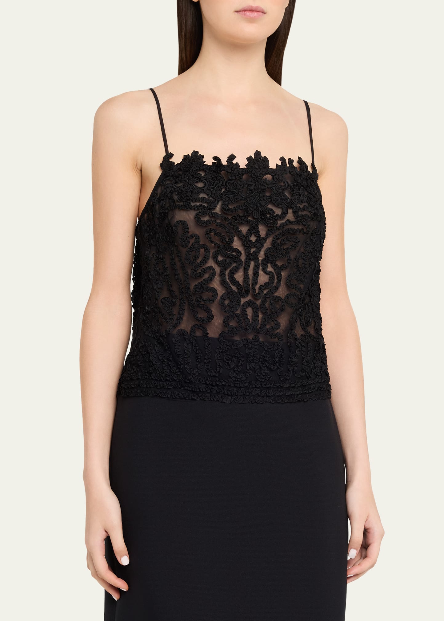 Kobi Halperin Giselle Square-Neck Ribbon Blouse - Bergdorf Goodman
