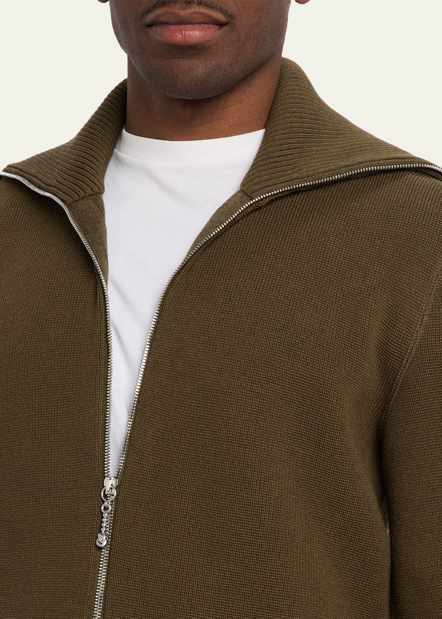 Bottega Veneta Men's Wool and Cotton Knit Full-Zip Cardigan