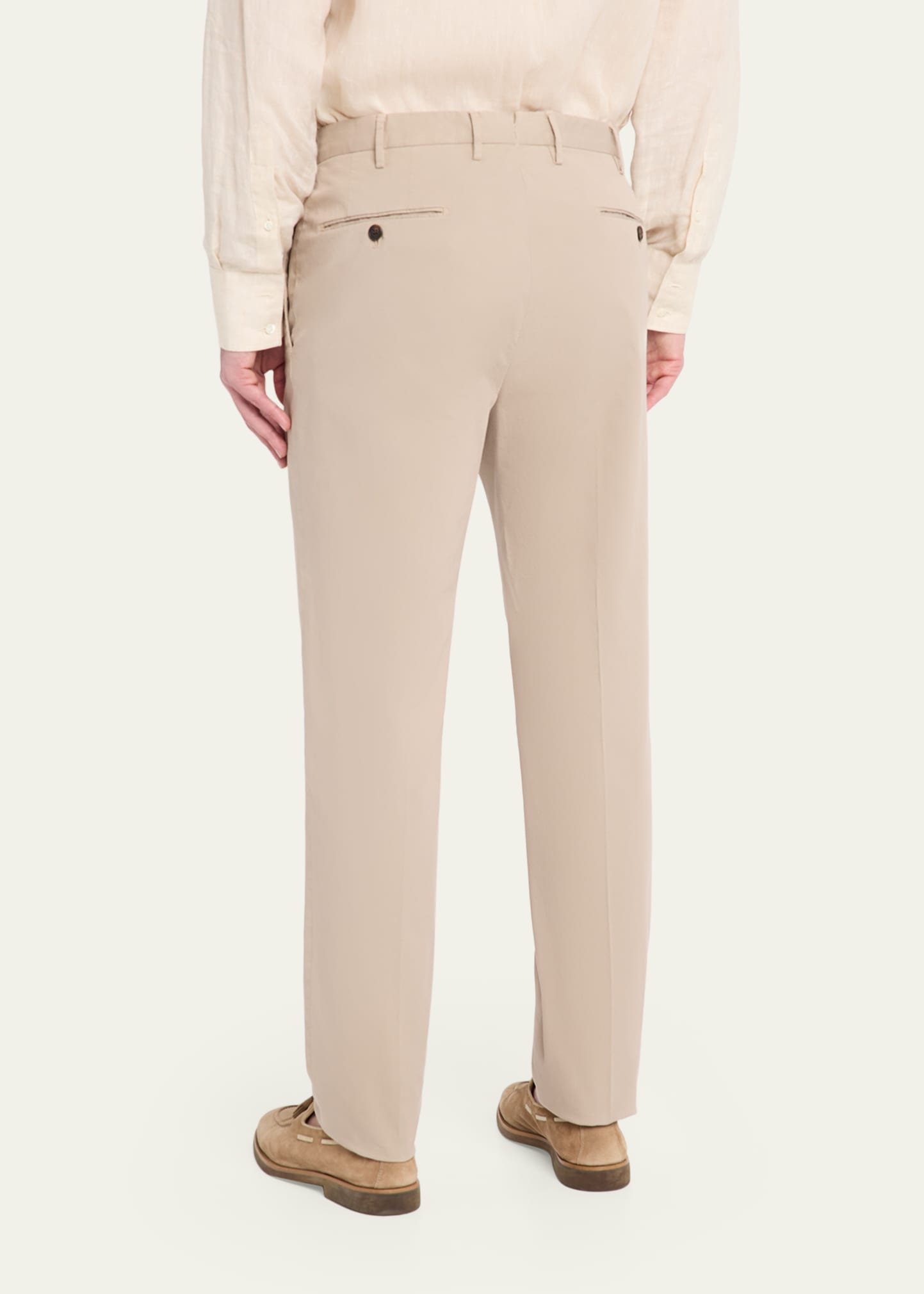 Incotex Men's Pressed-Crease Cotton Trousers - Bergdorf Goodman
