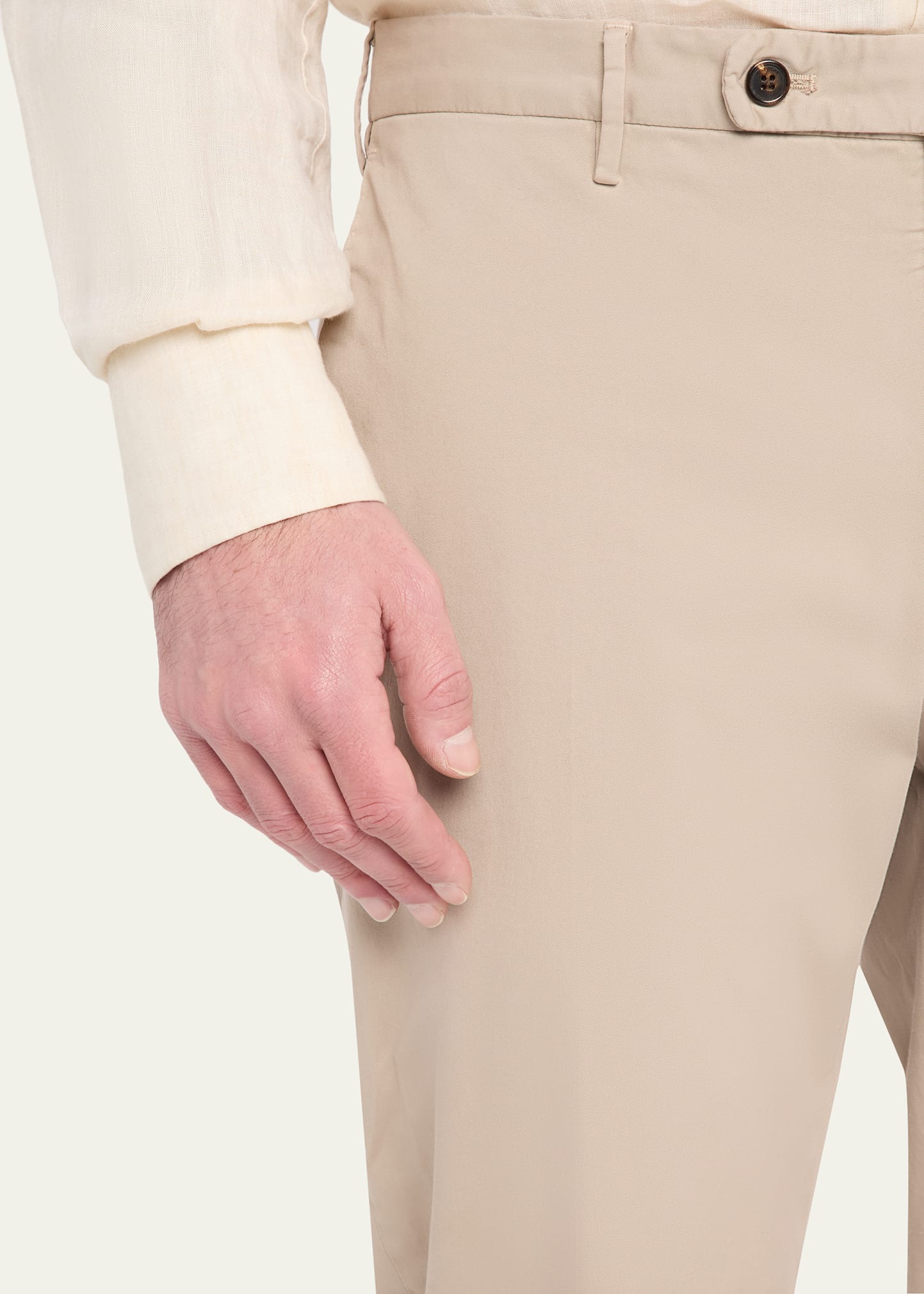 Incotex Men's Pressed-Crease Cotton Trousers - Bergdorf Goodman