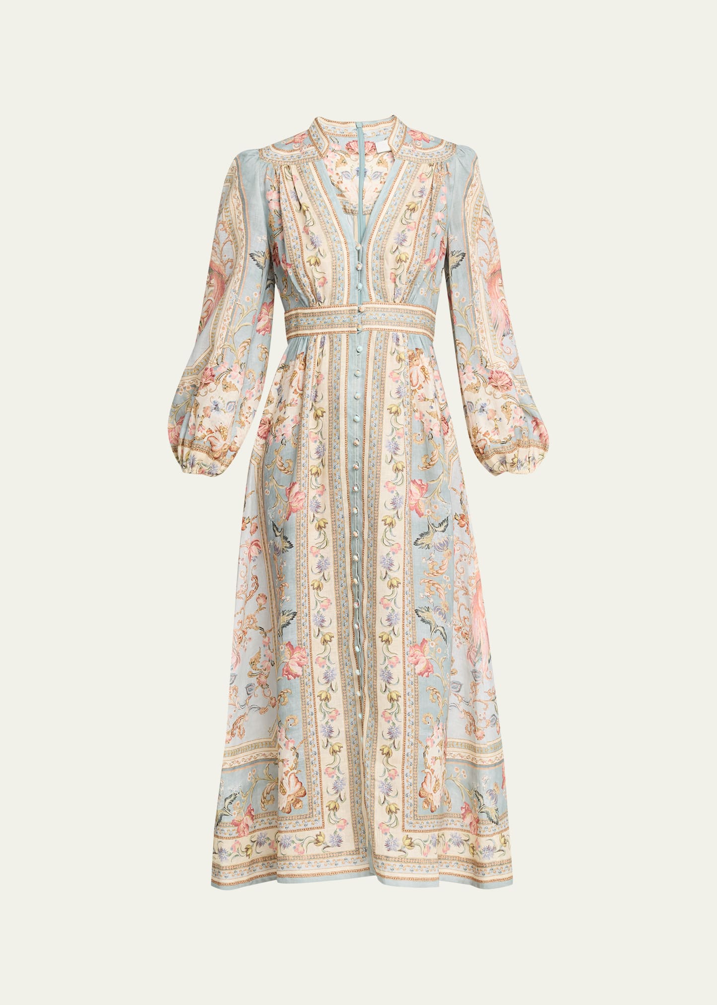Zimmermann Roselight Plunge Midi Dress - Bergdorf Goodman