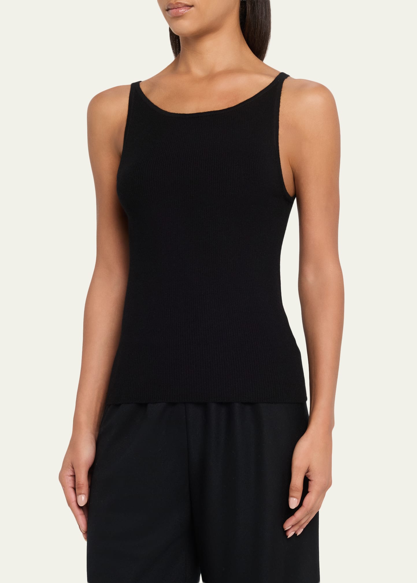 Lisa Yang Lynette Cashmere Rib Scoop-Neck Tank Top - Bergdorf Goodman