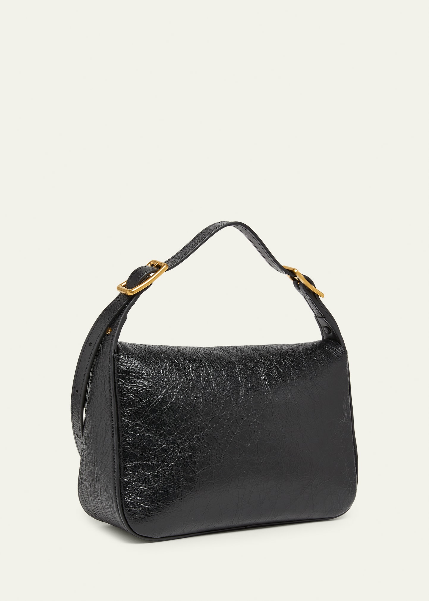 Balenciaga Clicca B-Buckle Leather Shoulder Bag - Bergdorf Goodman