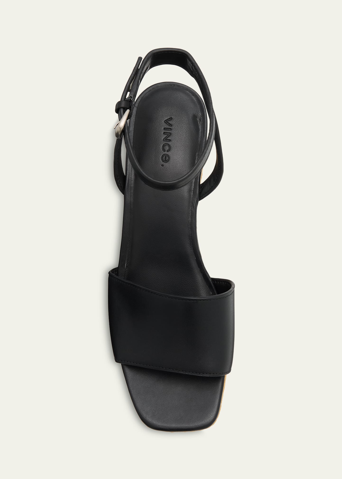 viavanda ブラックタンクトップ Vince 75mm Castella Leather Platform Sandals - Bergdorf Goodman