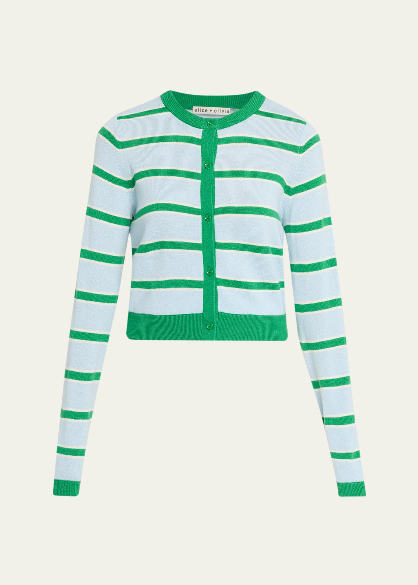 ALICE + OLIVIA Dollie Striped Cashmere Cardigan - Bergdorf Goodman