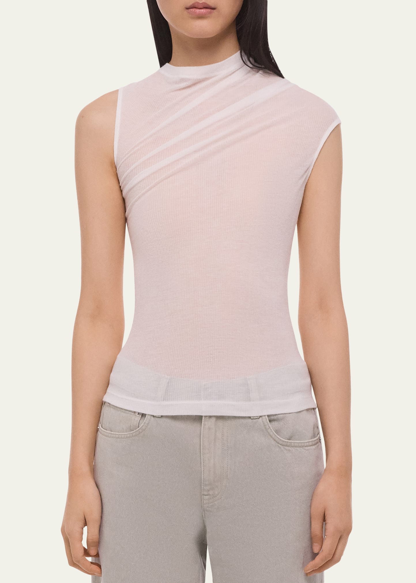 Hella 新品 sheer volume tops Helmut Lang Sheer Twist Tank Top - Bergdorf Goodman