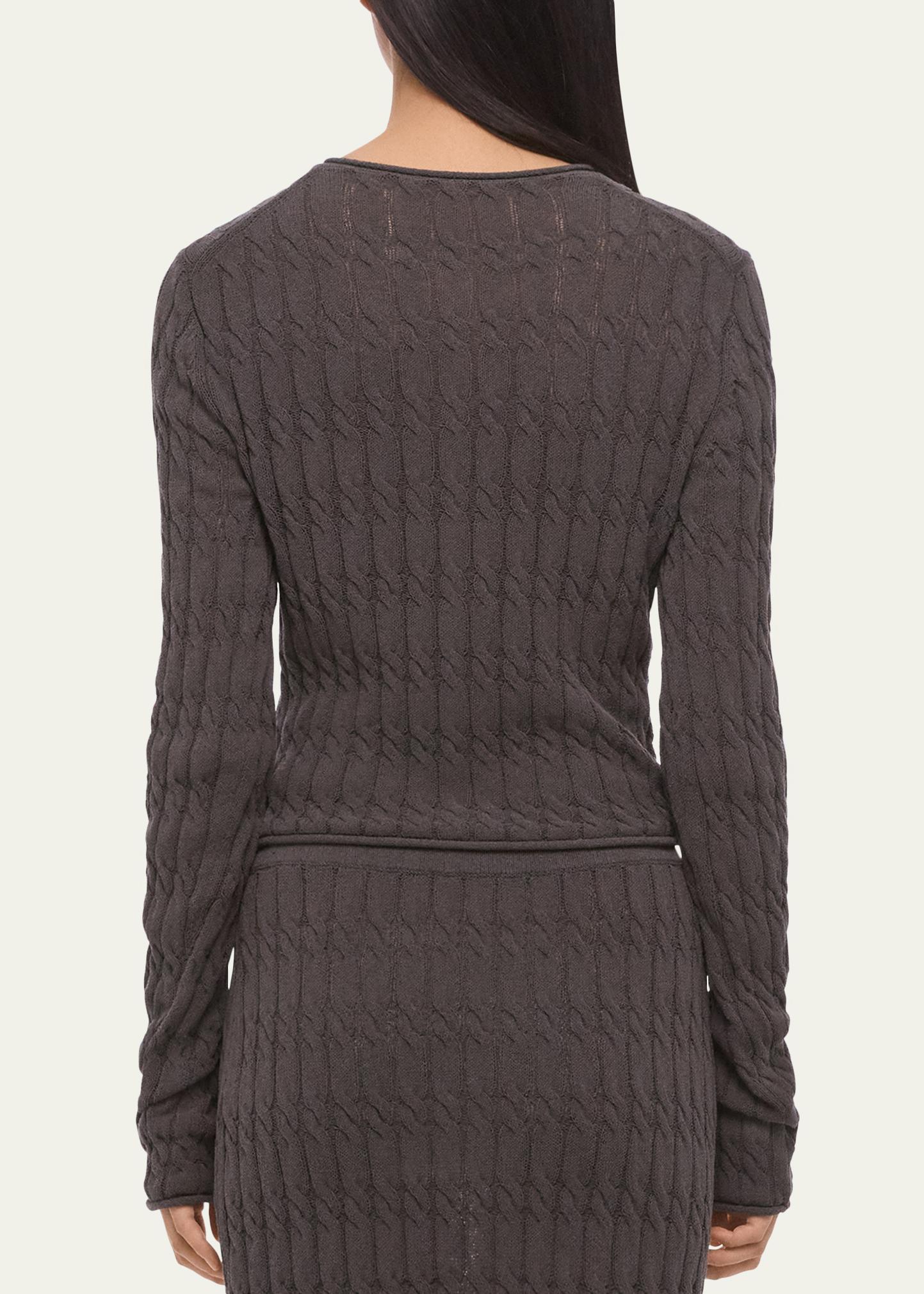 Helmut Lang Cable-Knit Cardigan - Bergdorf Goodman