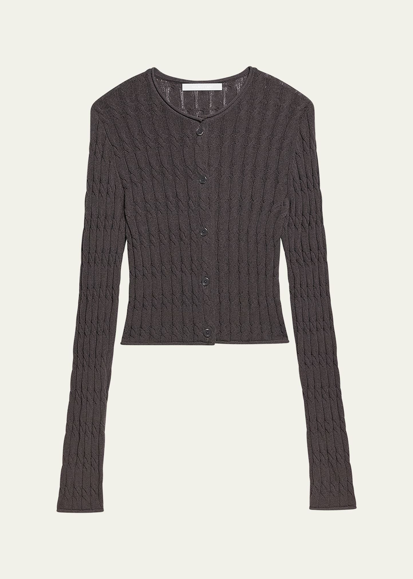 Helmut Lang Cable-Knit Cardigan - Bergdorf Goodman
