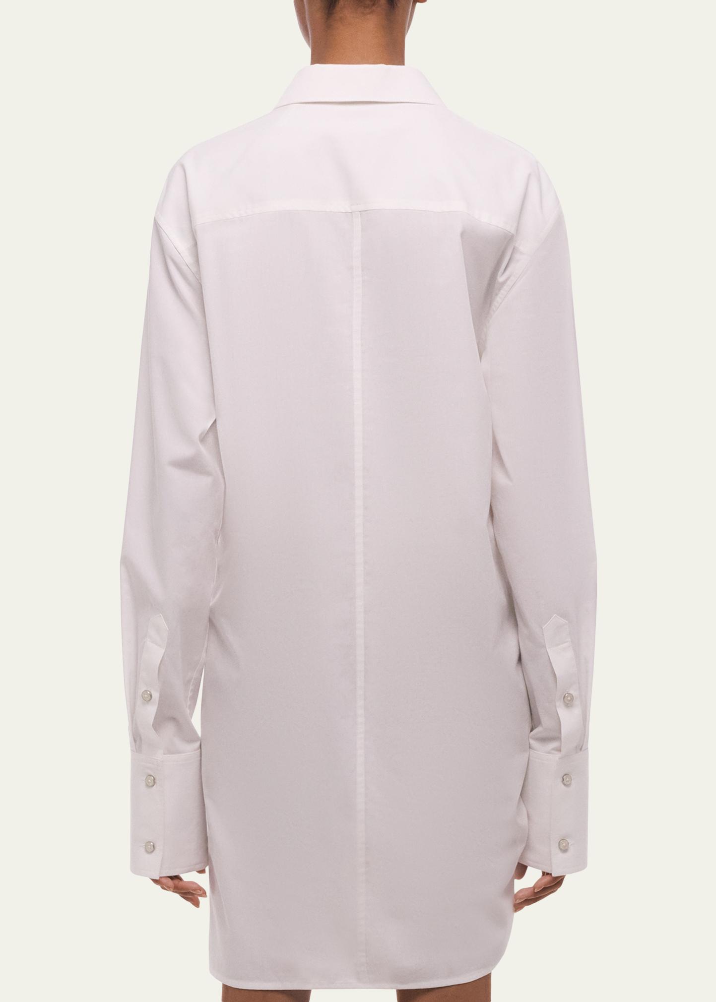 Helmut Lang Knotted Cotton Shirtdress - Bergdorf Goodman