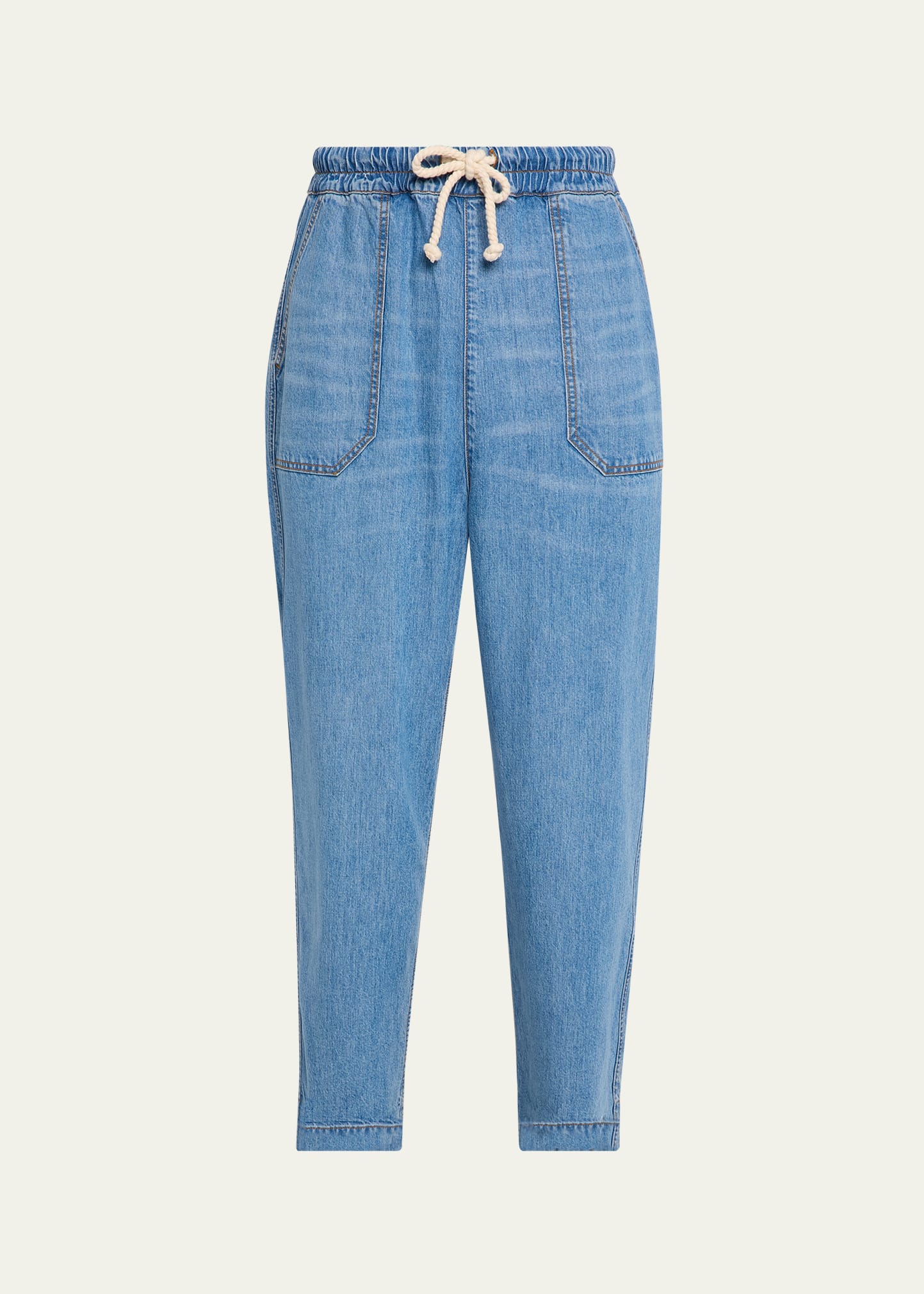 Officine Generale Men's Wide-Leg Drawstring Trousers - Bergdorf