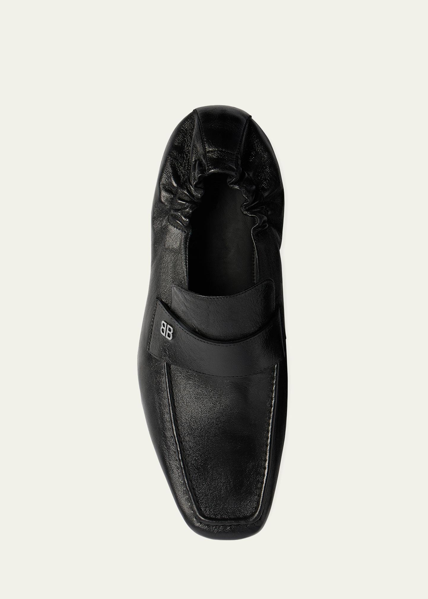 Balenciaga Men's Palermo BB Goatskin Loafers - Bergdorf Goodman