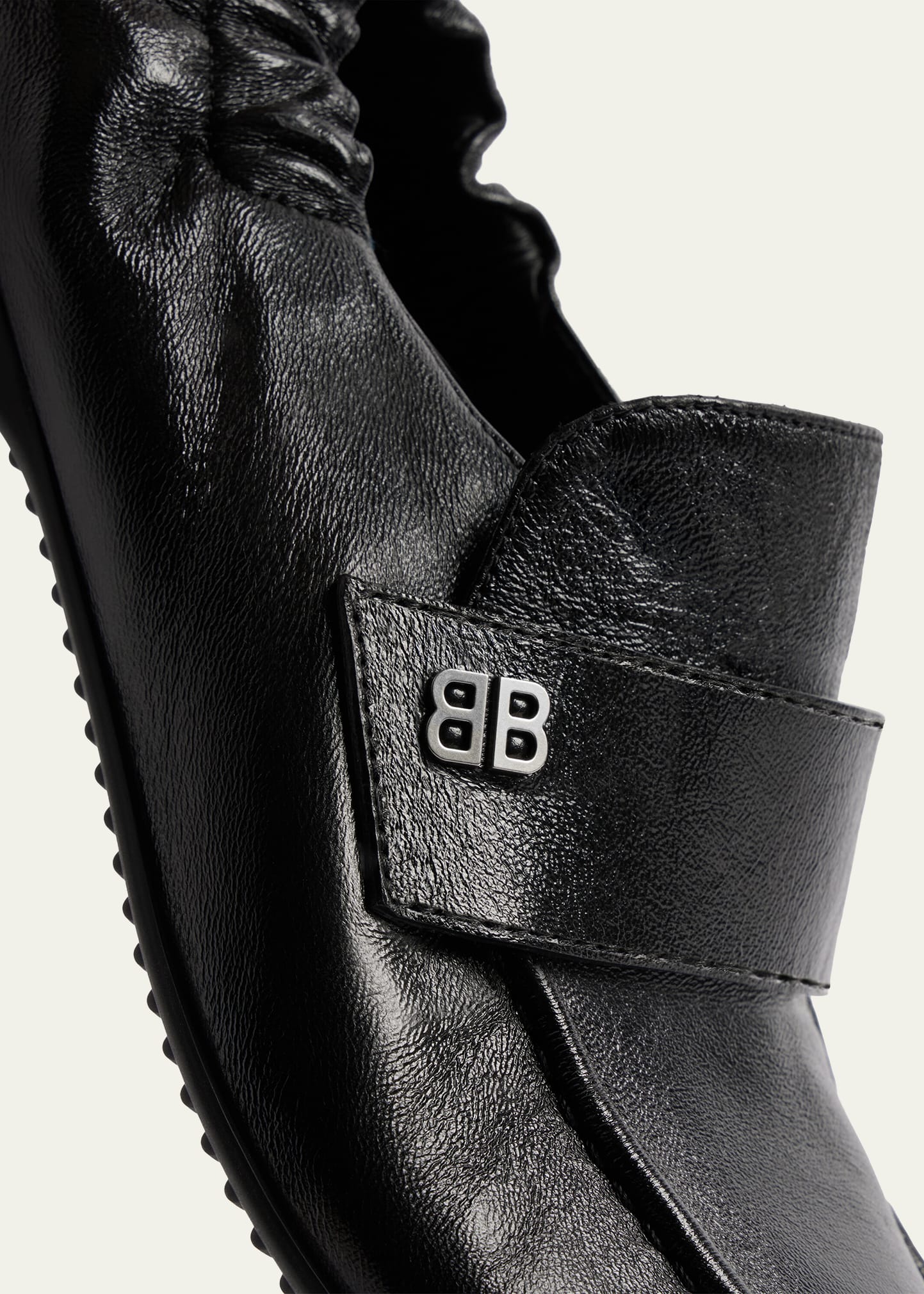 Balenciaga Men's Palermo BB Goatskin Loafers - Bergdorf Goodman