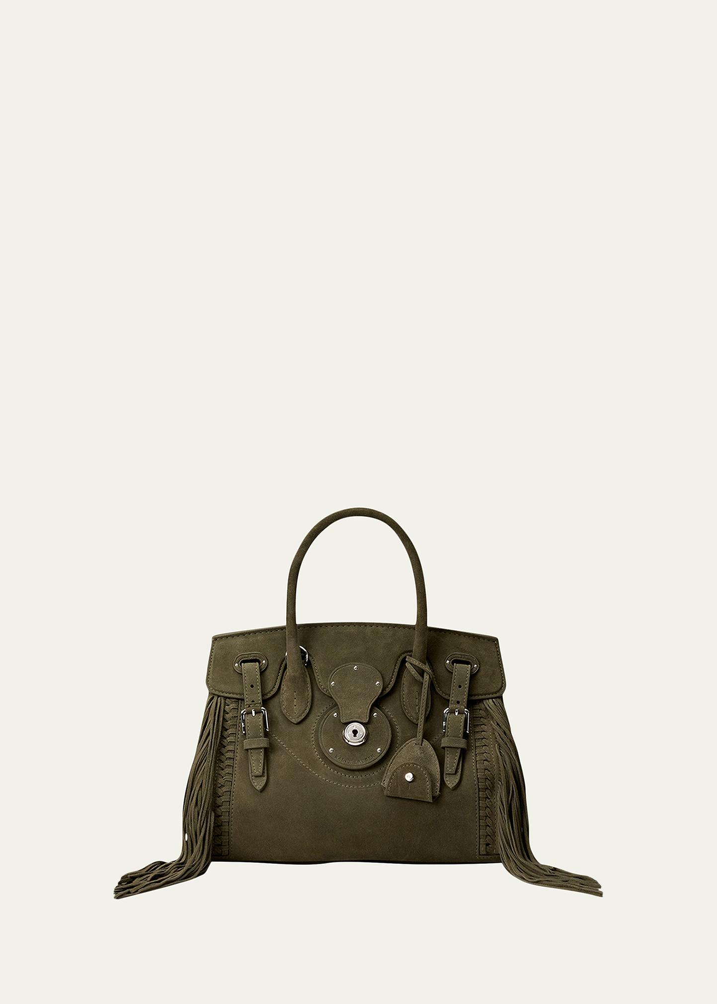Ralph Lauren Collection Soft Ricky 27 Fringe-Trim Suede Shoulder