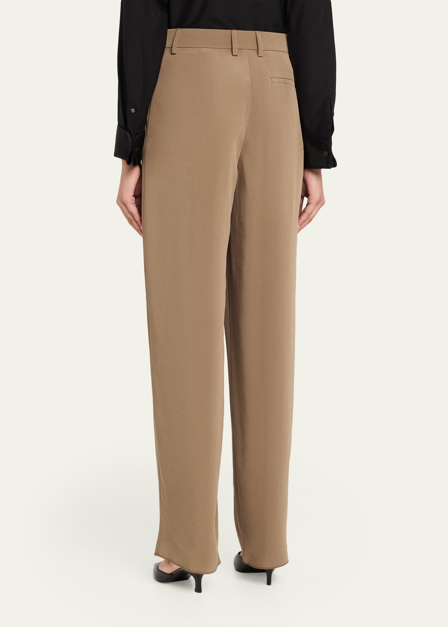 Giorgio Armani High-Rise Pleated Straight-Leg Trousers - Bergdorf