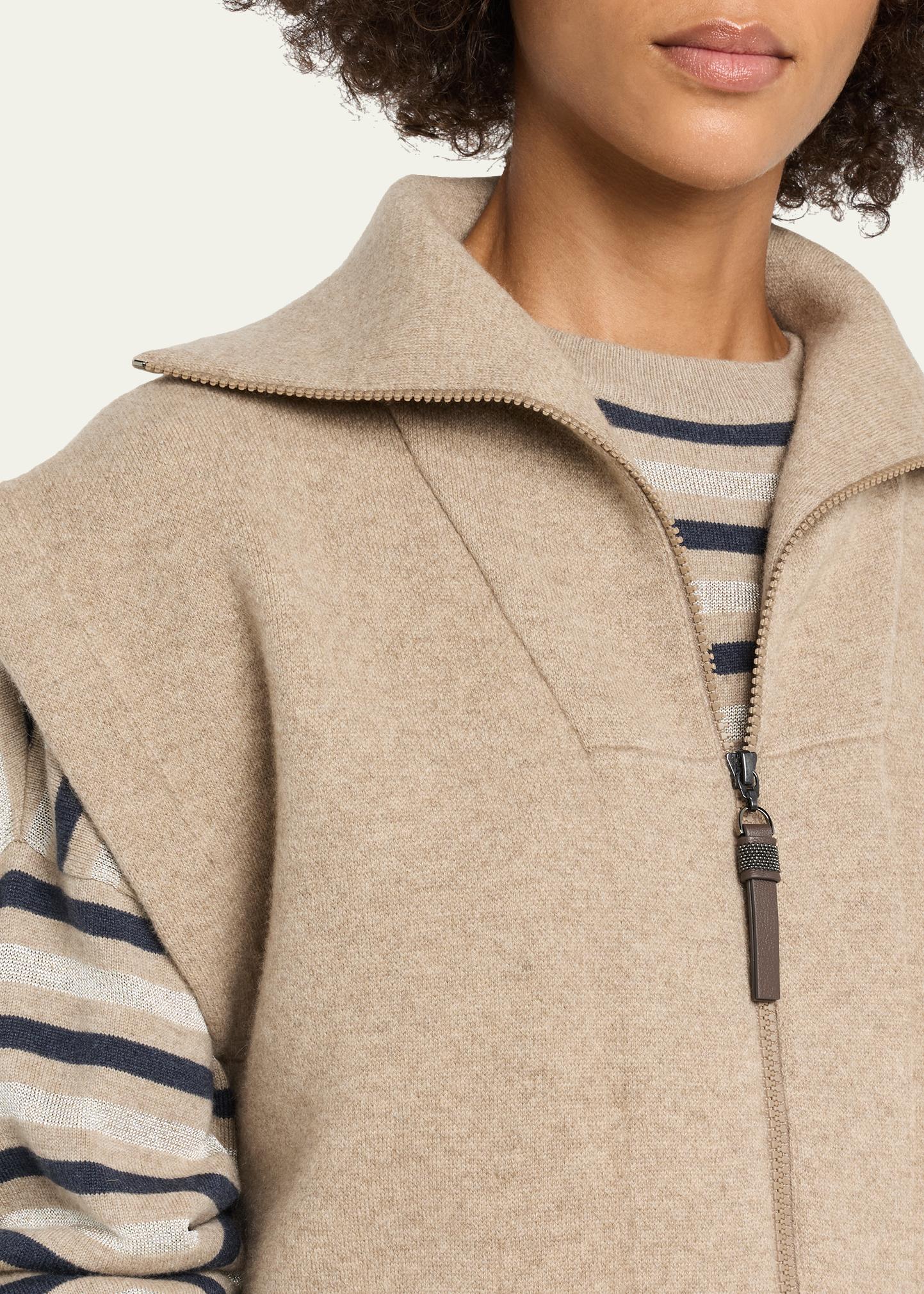 Brunello Cucinelli Sleeveless Cashmere Zip Cardigan - Bergdorf Goodman