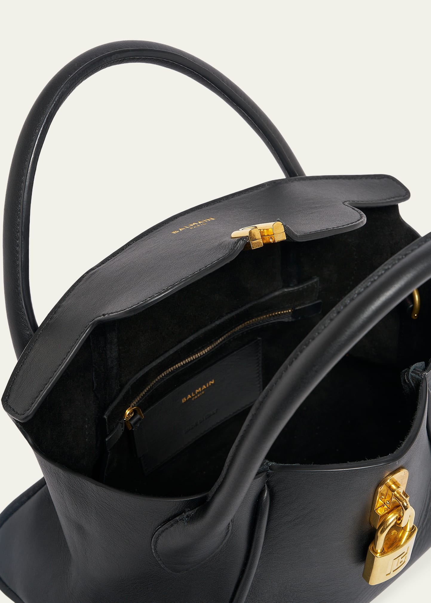 Balmain Pulse Leather Top-Handle Bag - Bergdorf Goodman