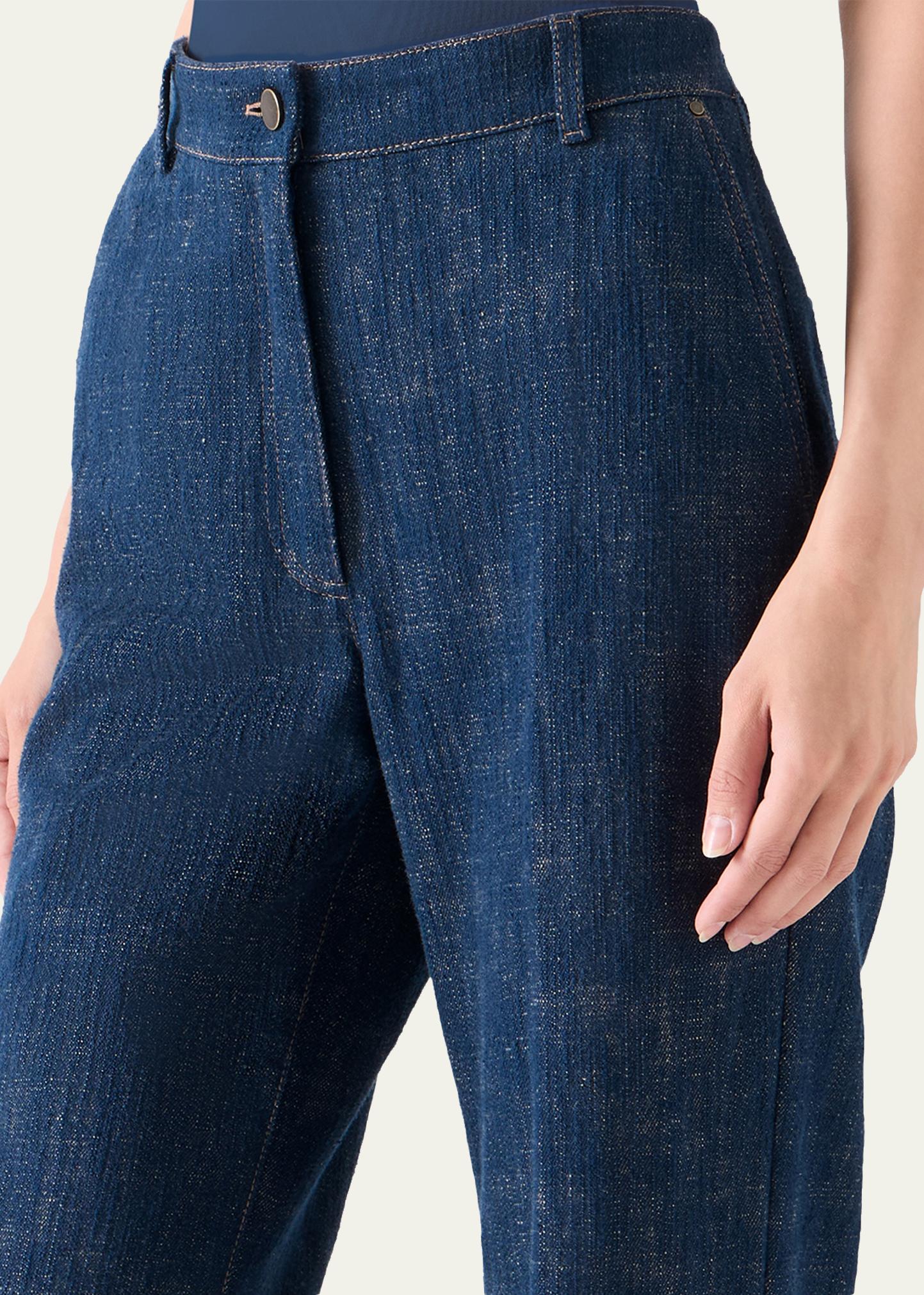 Akris punto Celia Denim Winter Pants - Bergdorf Goodman