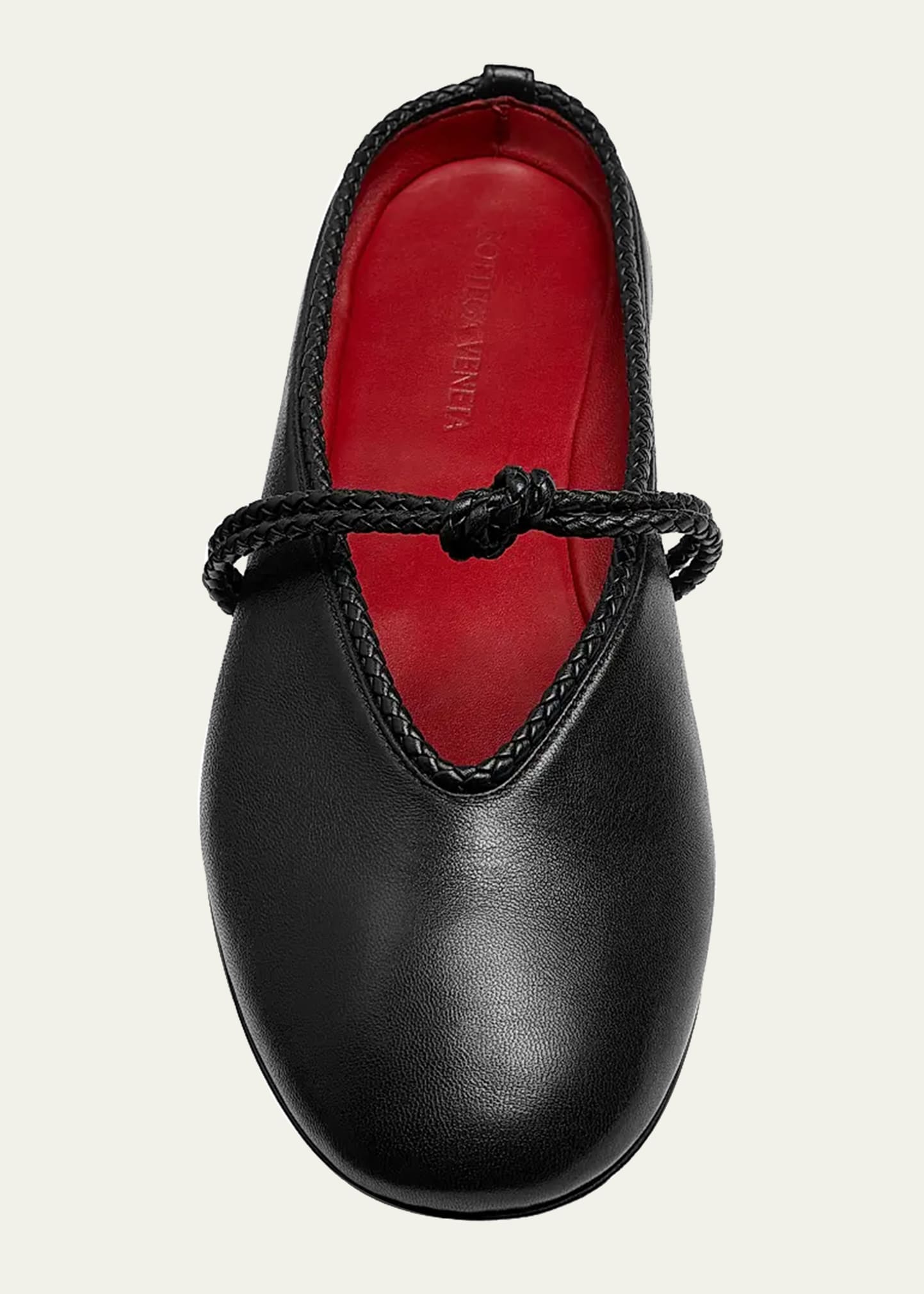 Bottega Veneta Lagoon Nappa Leather Knotted Mary Jane Ballerina