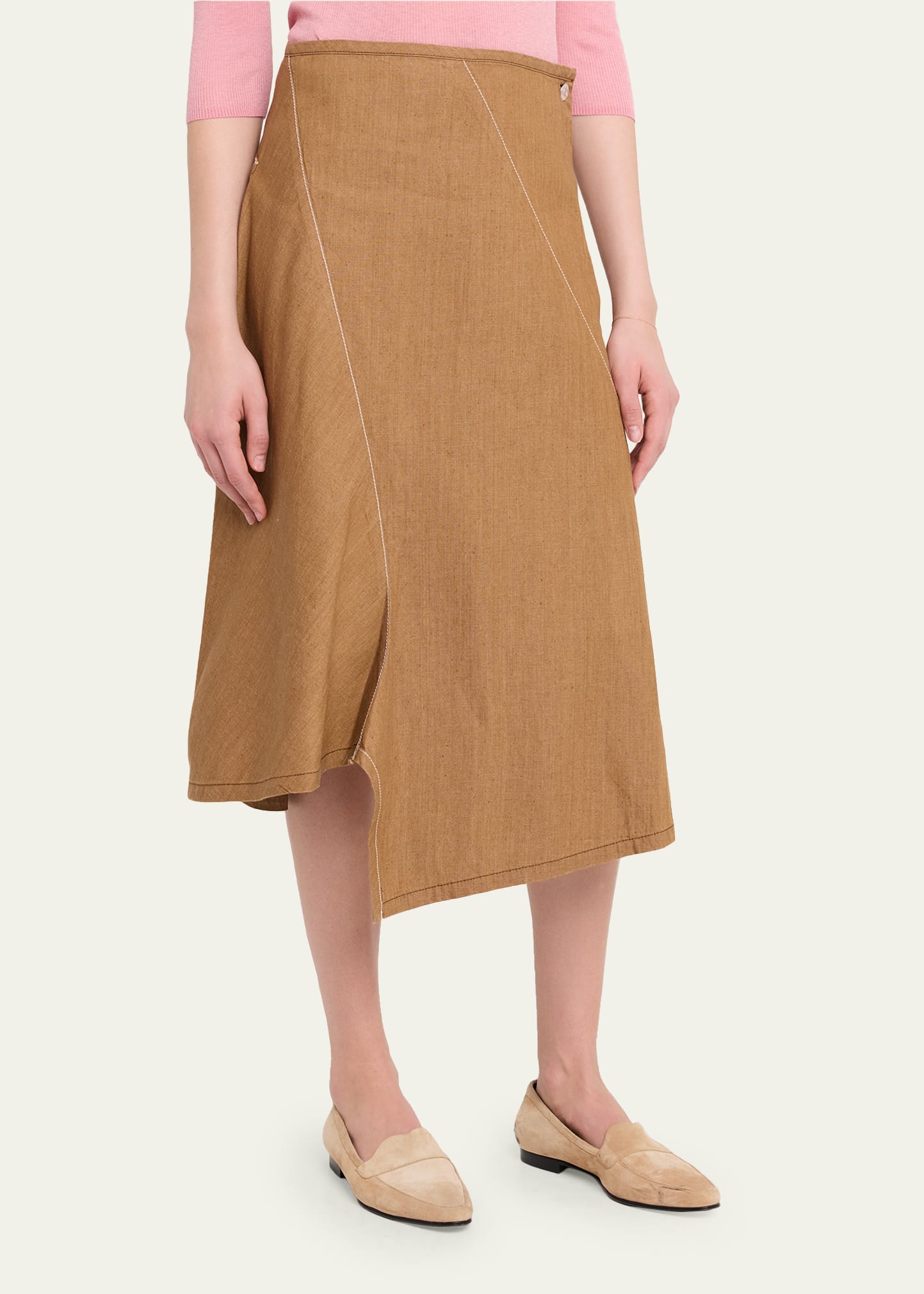 6397 Diagonal Denim Midi Skirt - Bergdorf Goodman
