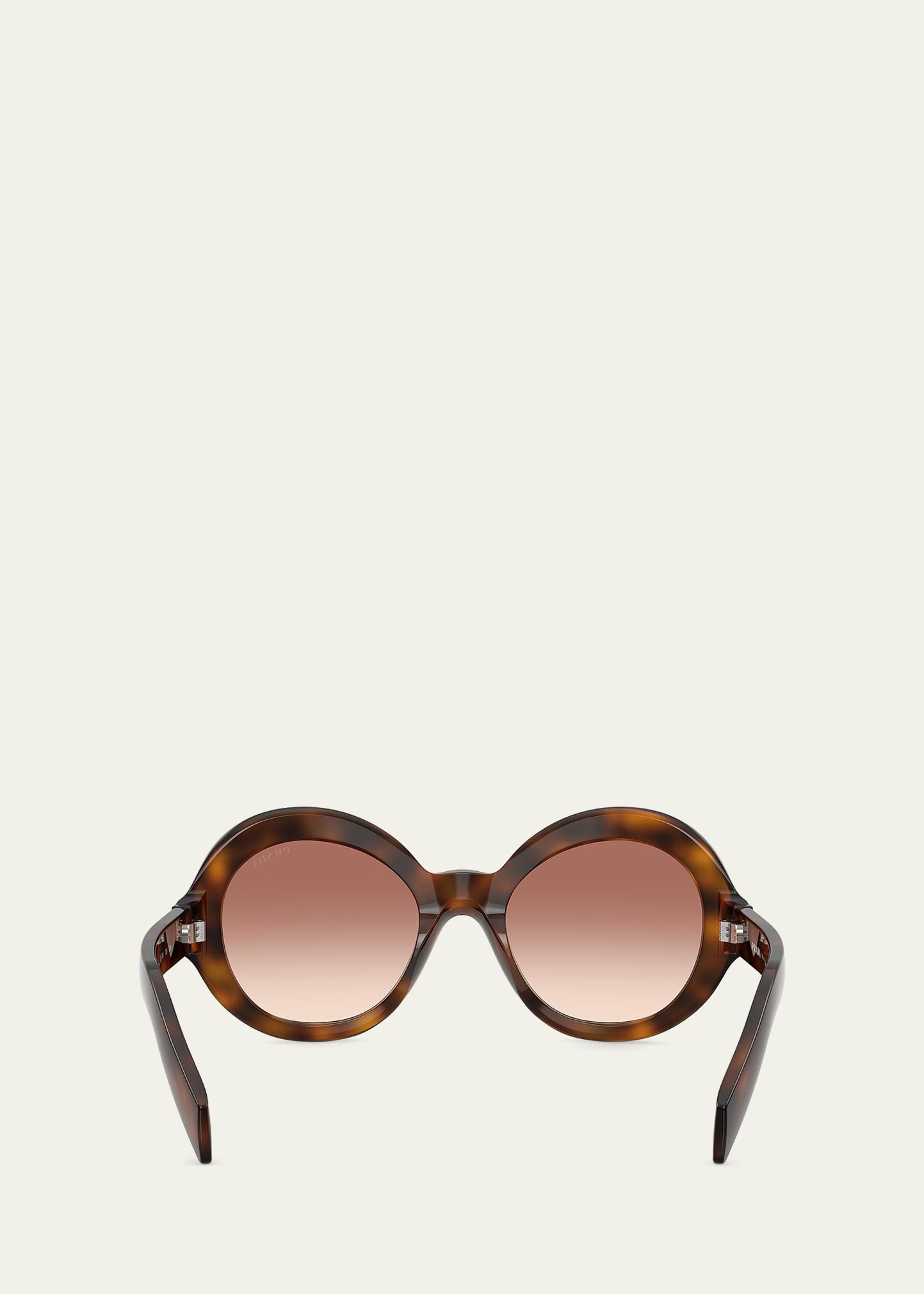 Prada PR D08SU 53MM Round Sunglasses - Bergdorf Goodman