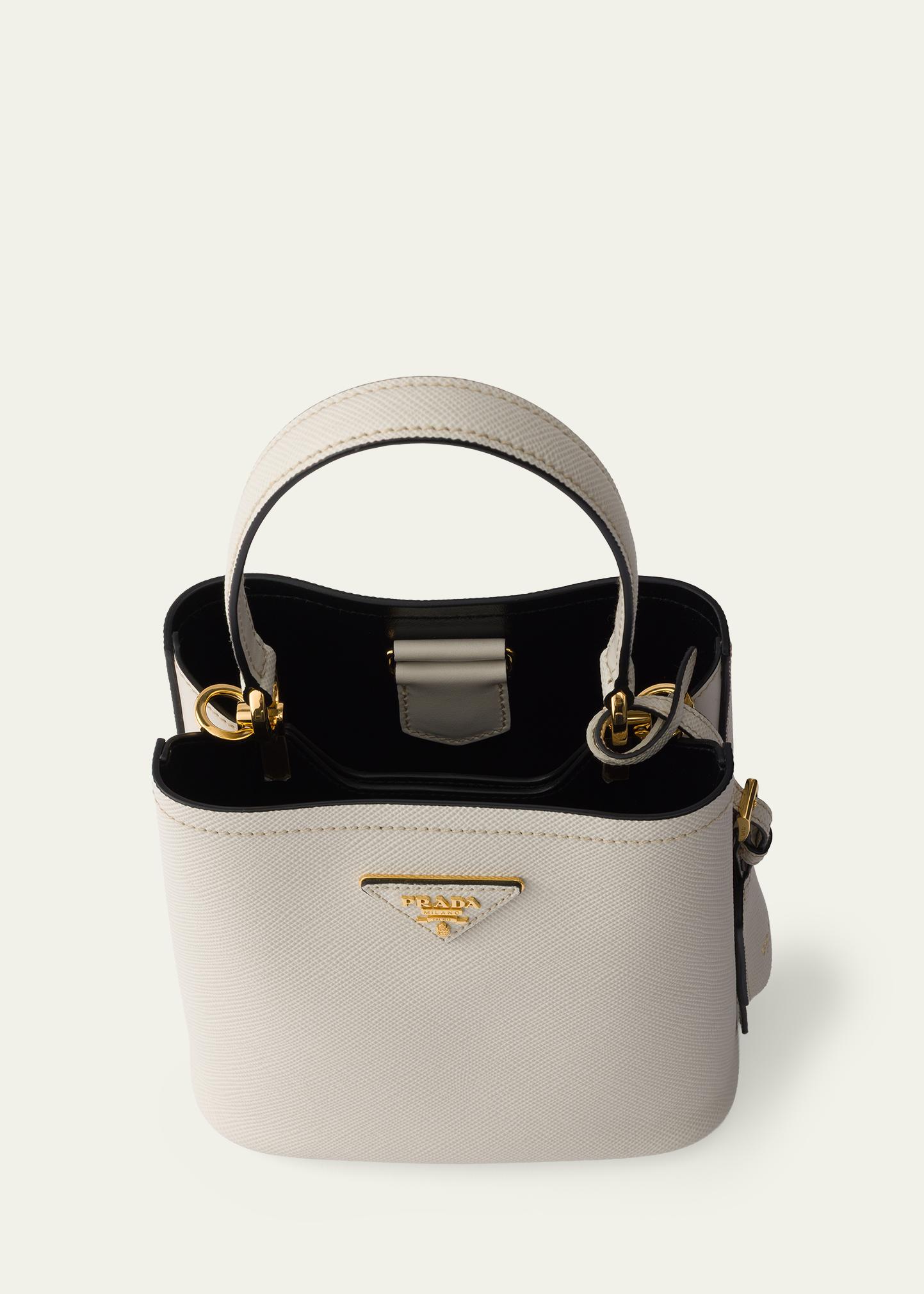 【7/4迄限定価格】PRADA 三角プレート ミニボストン レザー カデナ Prada Panier Saffiano Leather Top-Handle Bag - Bergdorf Goodman