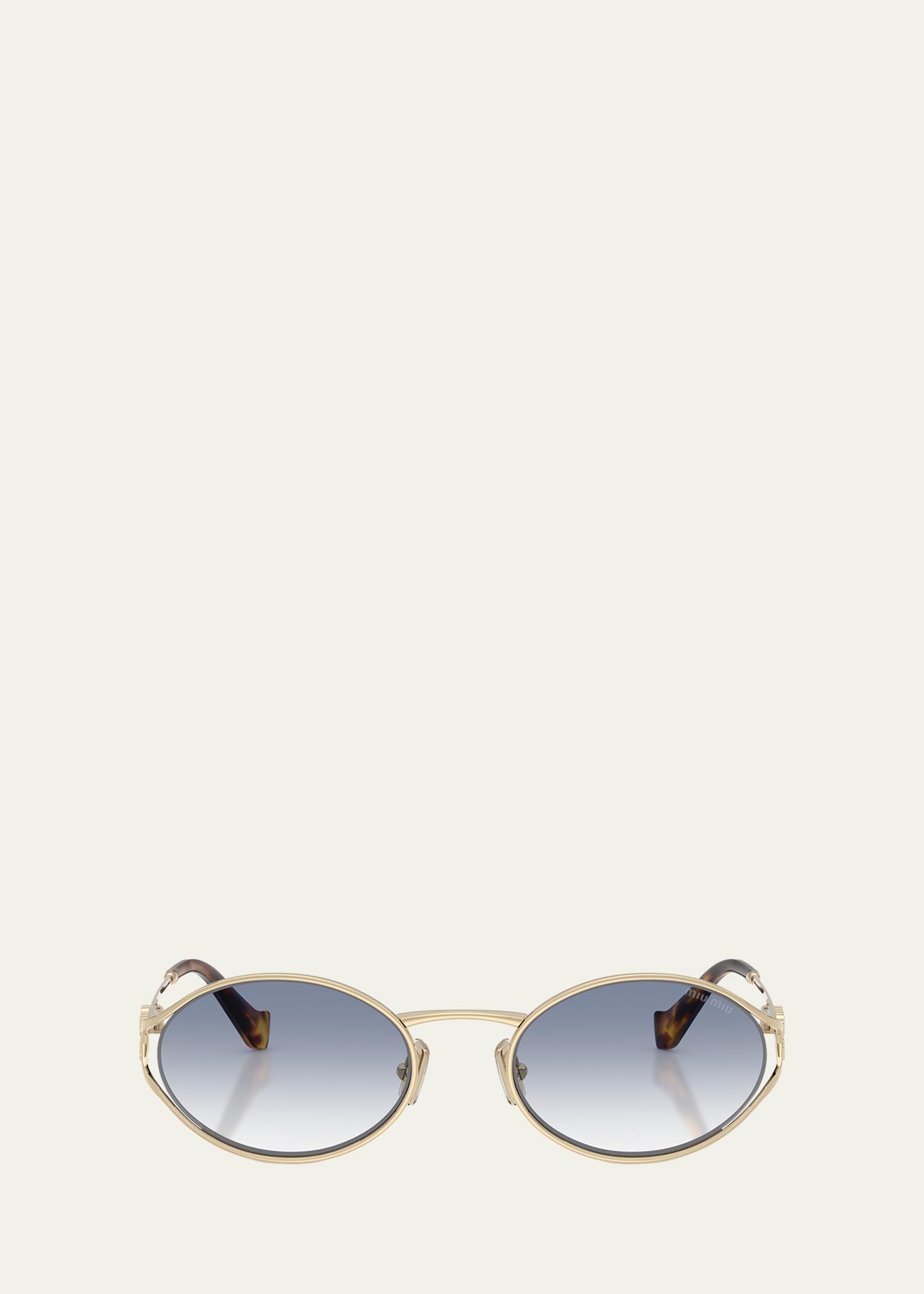 m*⃘様 Miu Miu ホワイト バルーンスリーブ クロップトップ Mサイズ Miu Miu 54MM Oval Sunglasses - Bergdorf Goodman