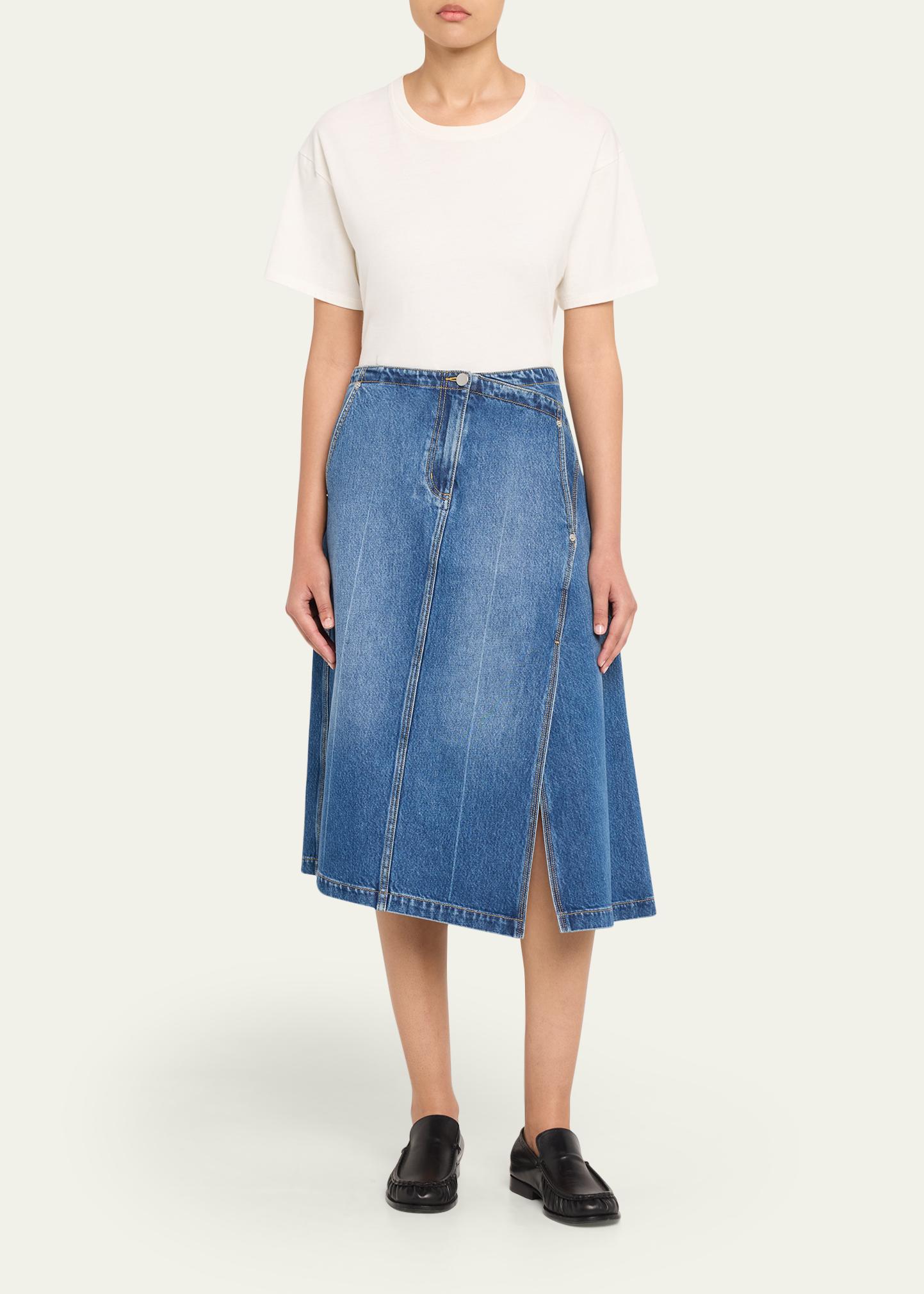 3.1 Phillip Lim Asymmetric Denim Midi Skirt - Bergdorf Goodman