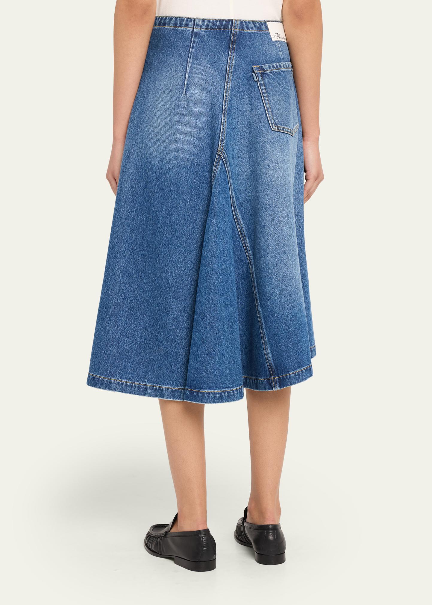 3.1 Phillip Lim Asymmetric Denim Midi Skirt - Bergdorf Goodman