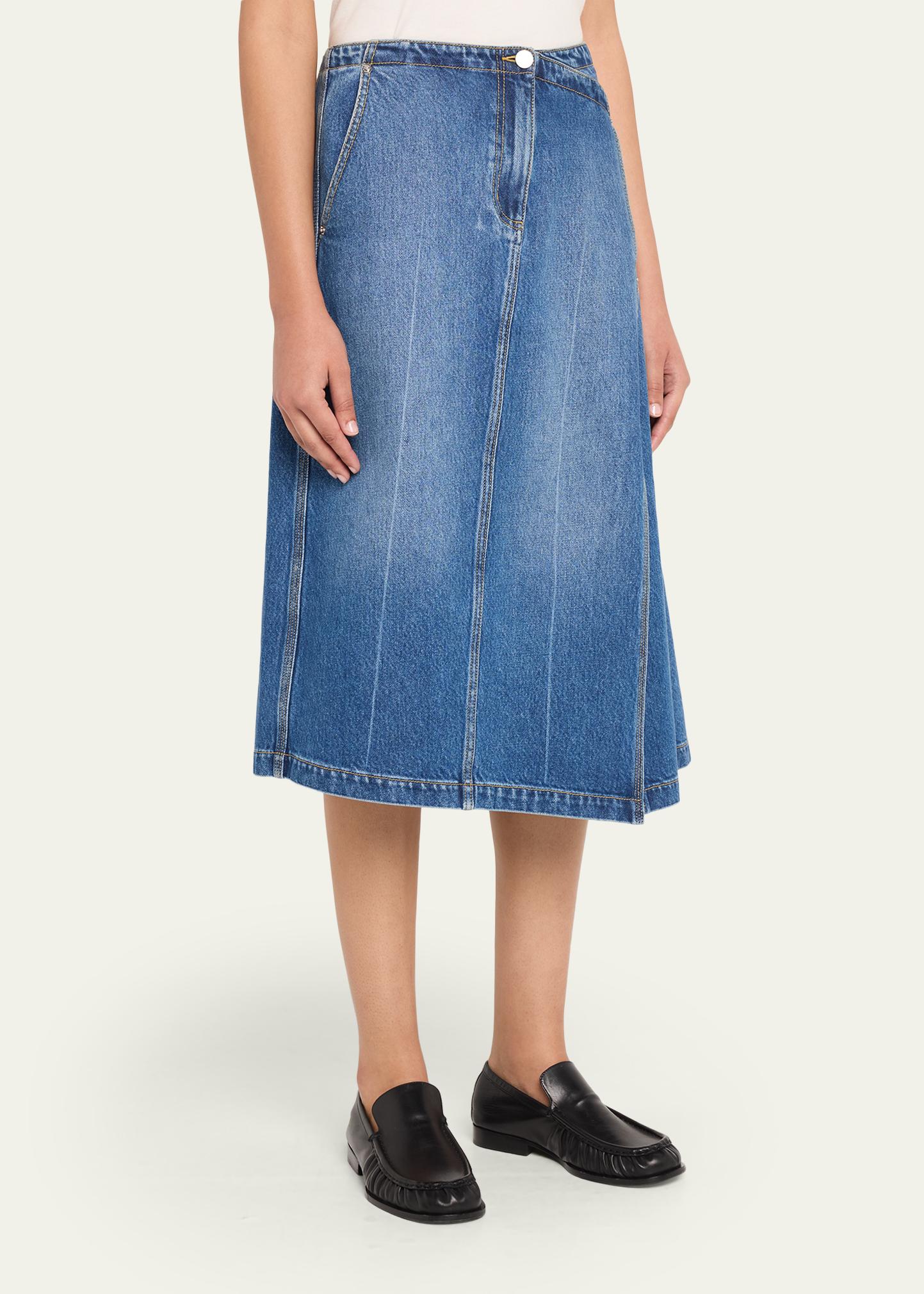 3.1 Phillip Lim Asymmetric Denim Midi Skirt - Bergdorf Goodman
