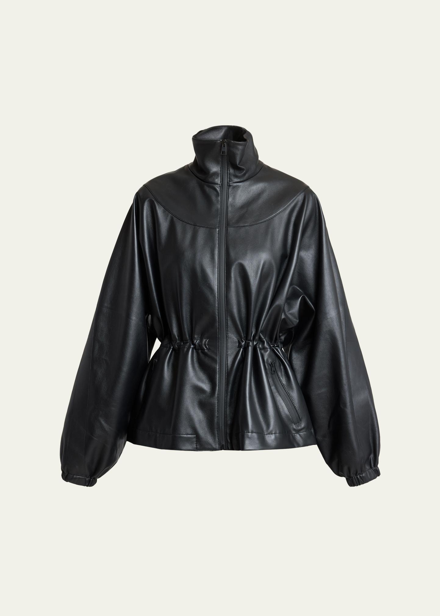 Givenchy Leather Drawstring Tracksuit Jacket - Bergdorf Goodman