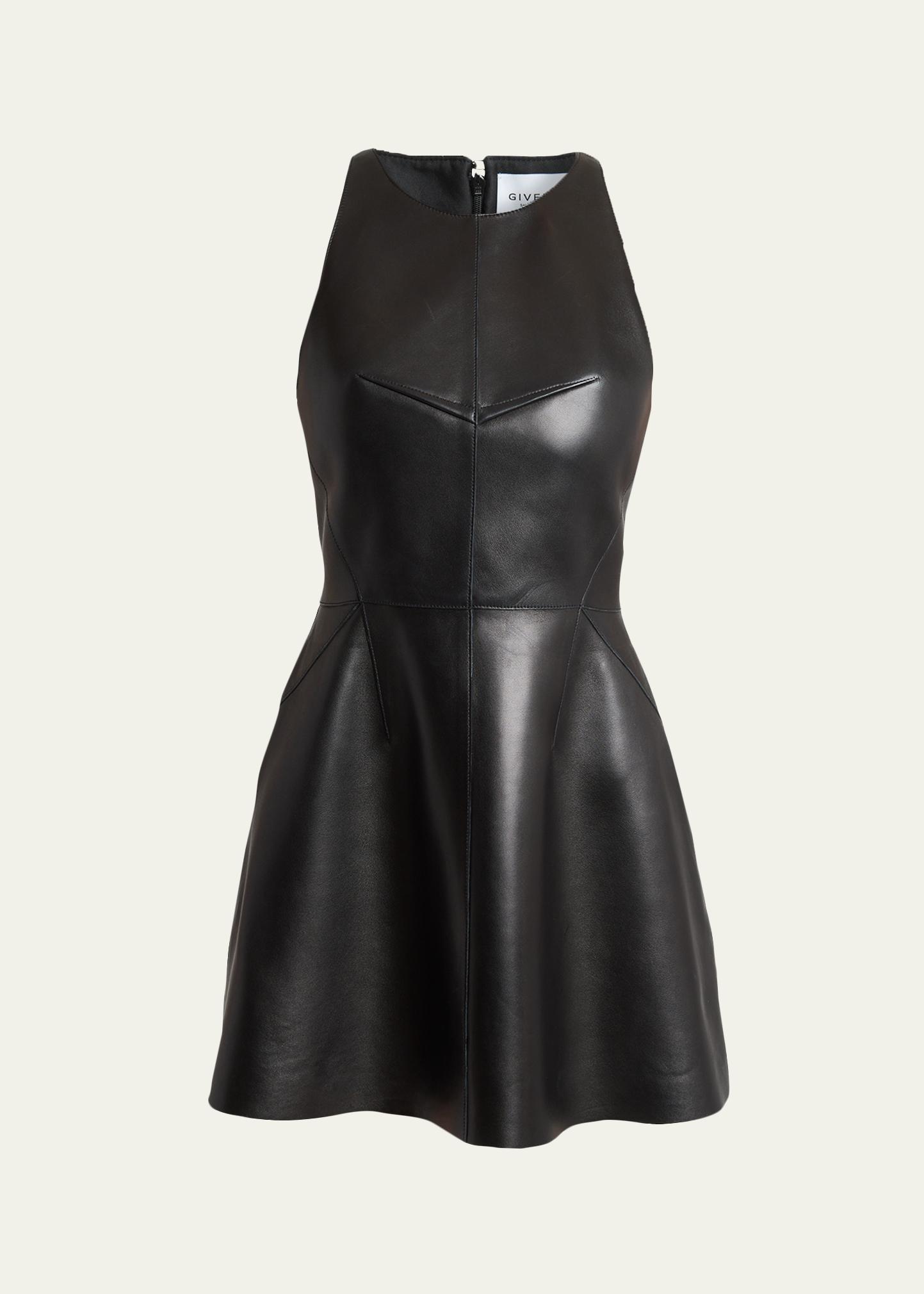 Givenchy Racerback Mini Leather Dress