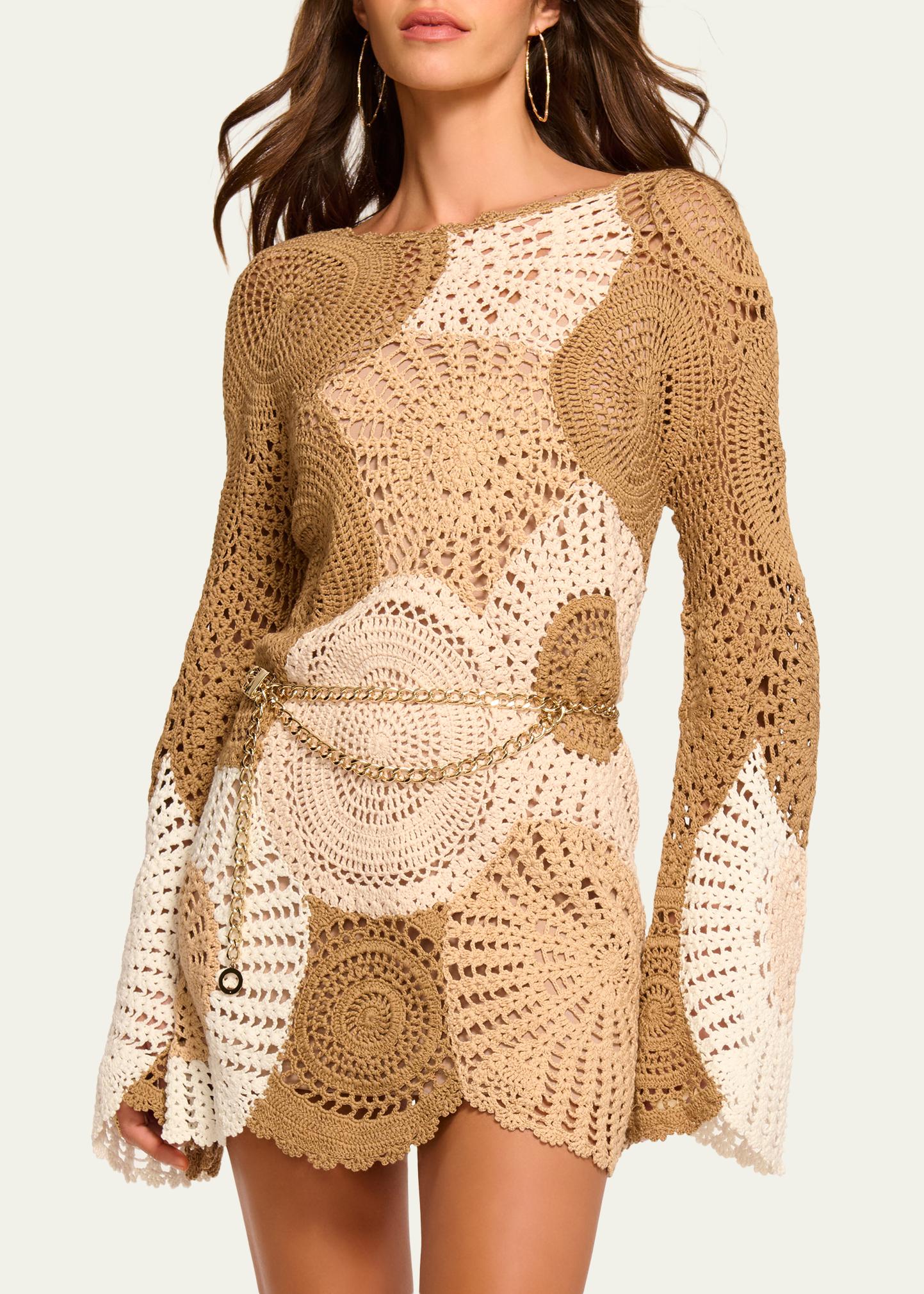 Ramy Brook Carina Crochet Sweater Dress - Bergdorf Goodman