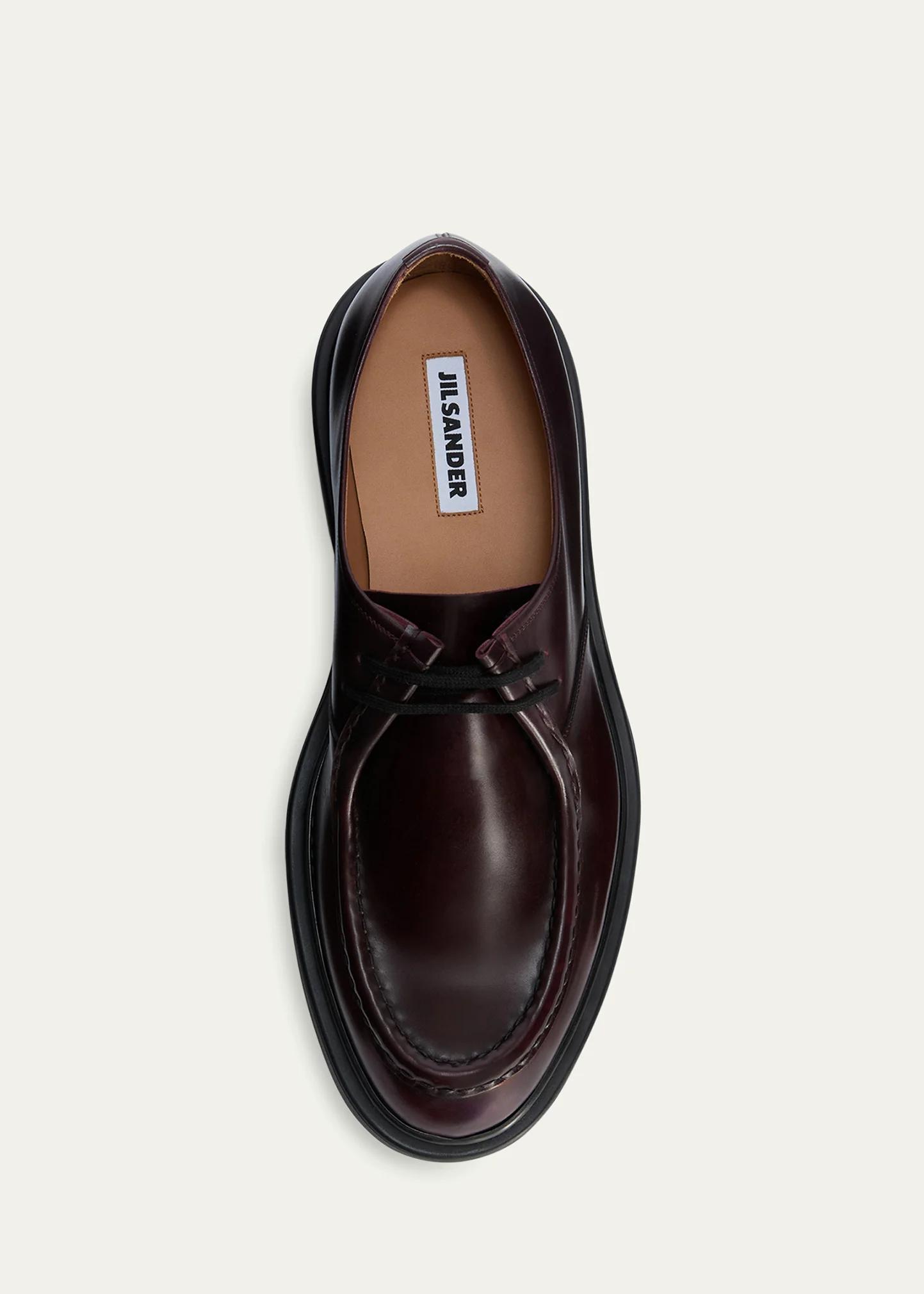Jil Sander Men's Leather Moccasin Derby Shoes - Bergdorf Goodman