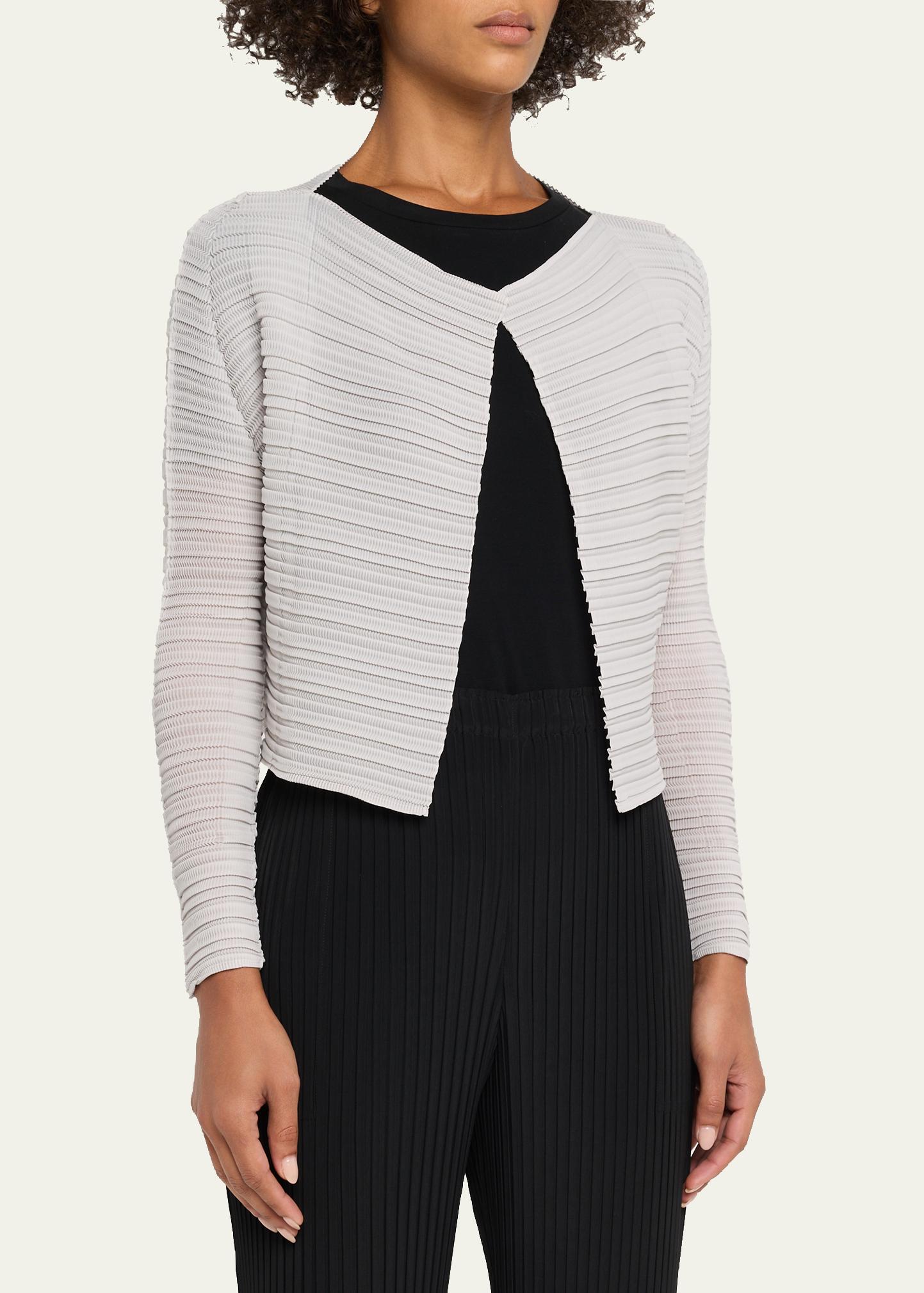 Issey Miyake Jiggly Pleated Plisse Open Cardigan - Bergdorf Goodman
