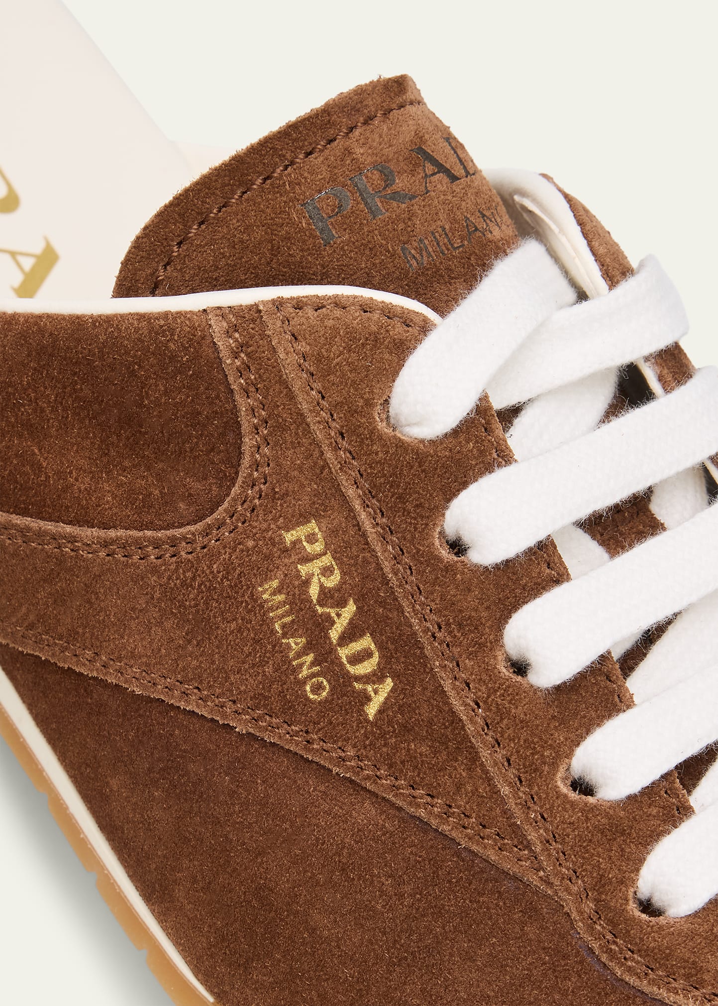 Prada Spark Suede Sneaker Mules - Bergdorf Goodman