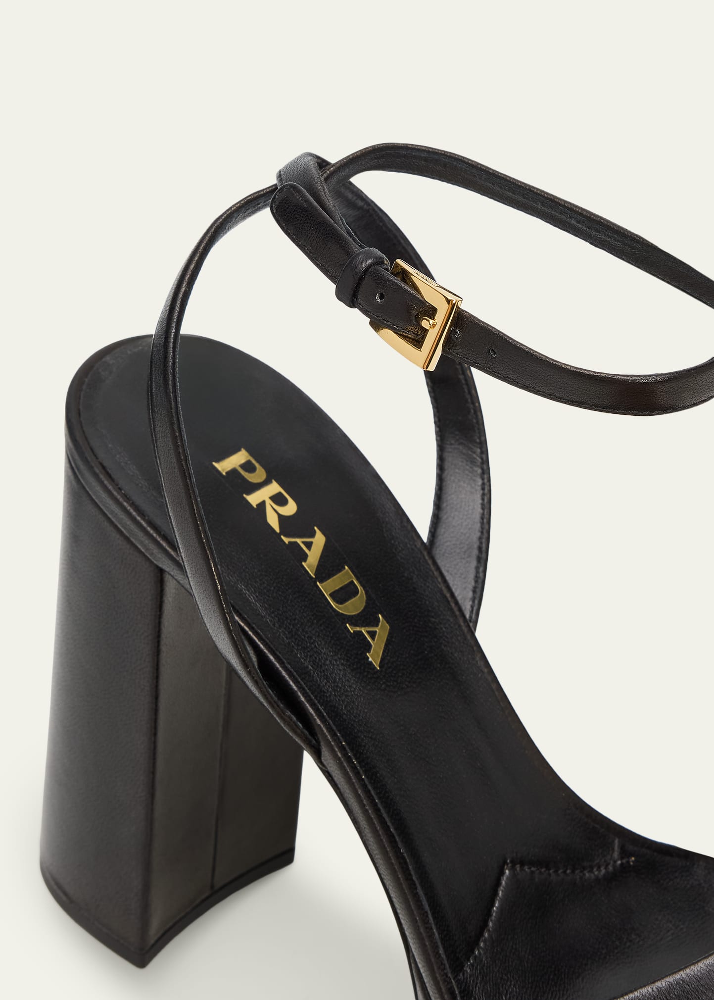 Prada 115mm Nappa Leather Platform Sandals - Bergdorf Goodman