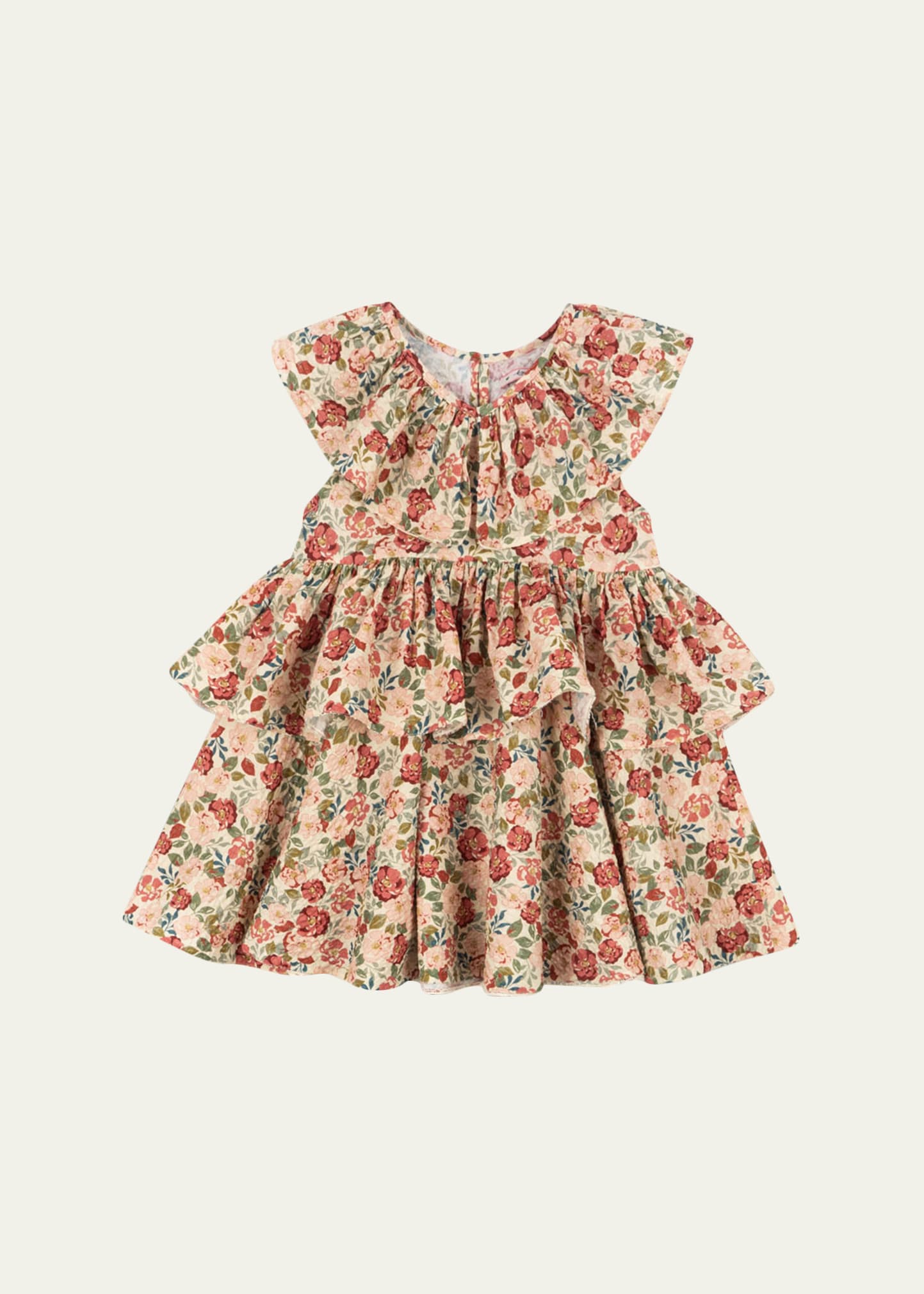 Konges Slojd Girl's Floral-Print Ruffle Dress, Size 2-8 - Bergdorf