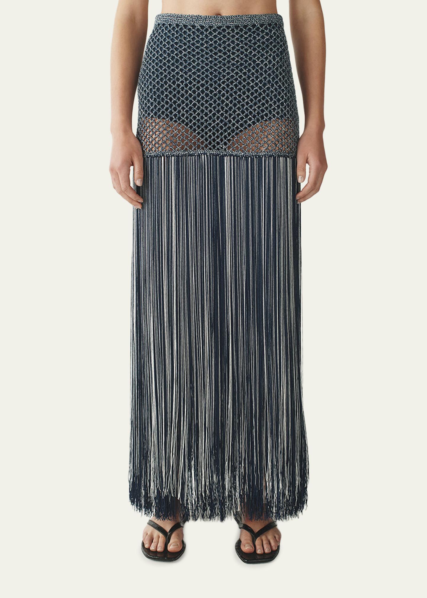 Attersee Palomar Crochet Fringe-Trim Maxi Skirt - Bergdorf Goodman