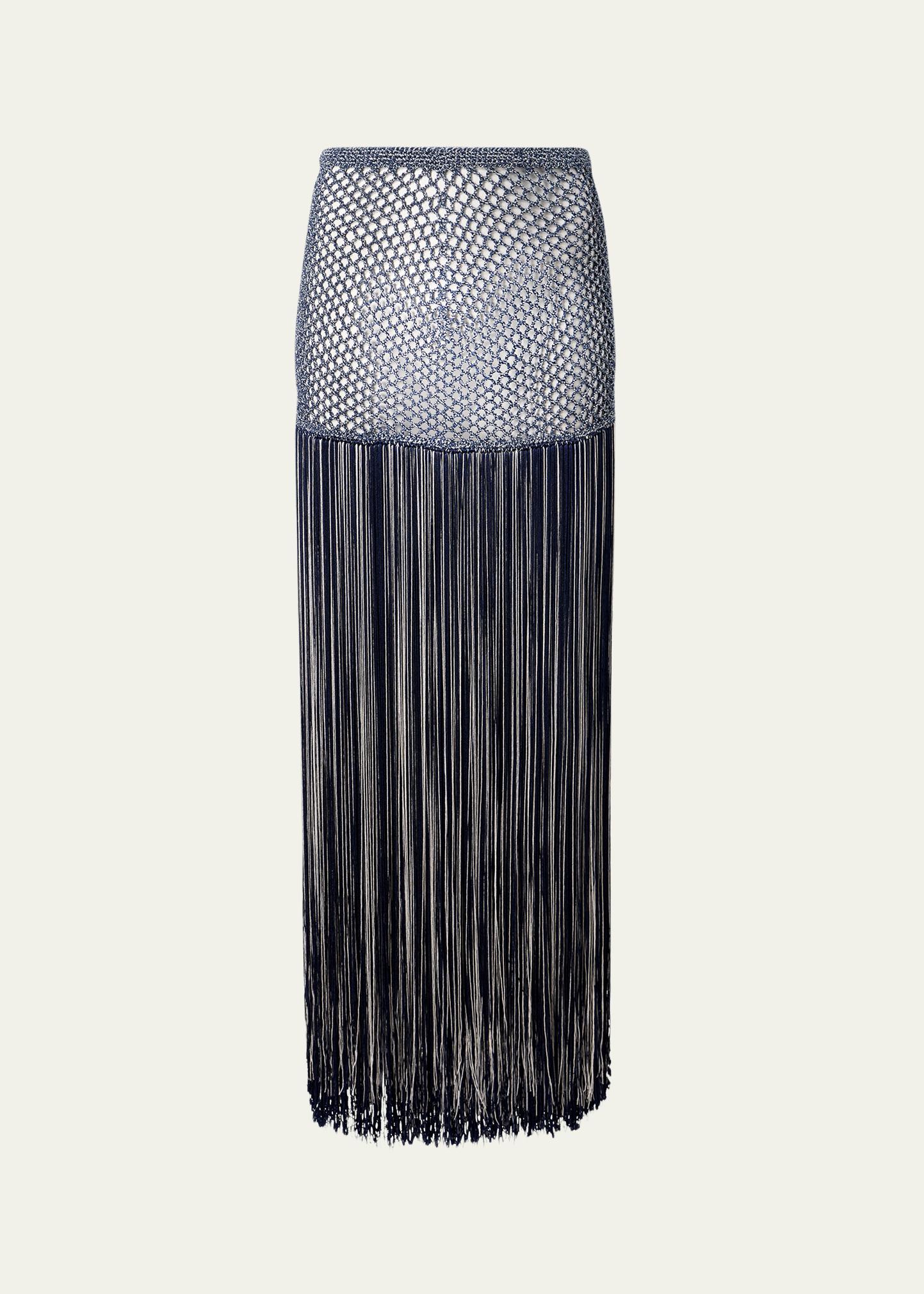 Attersee Palomar Crochet Fringe-Trim Maxi Skirt - Bergdorf Goodman