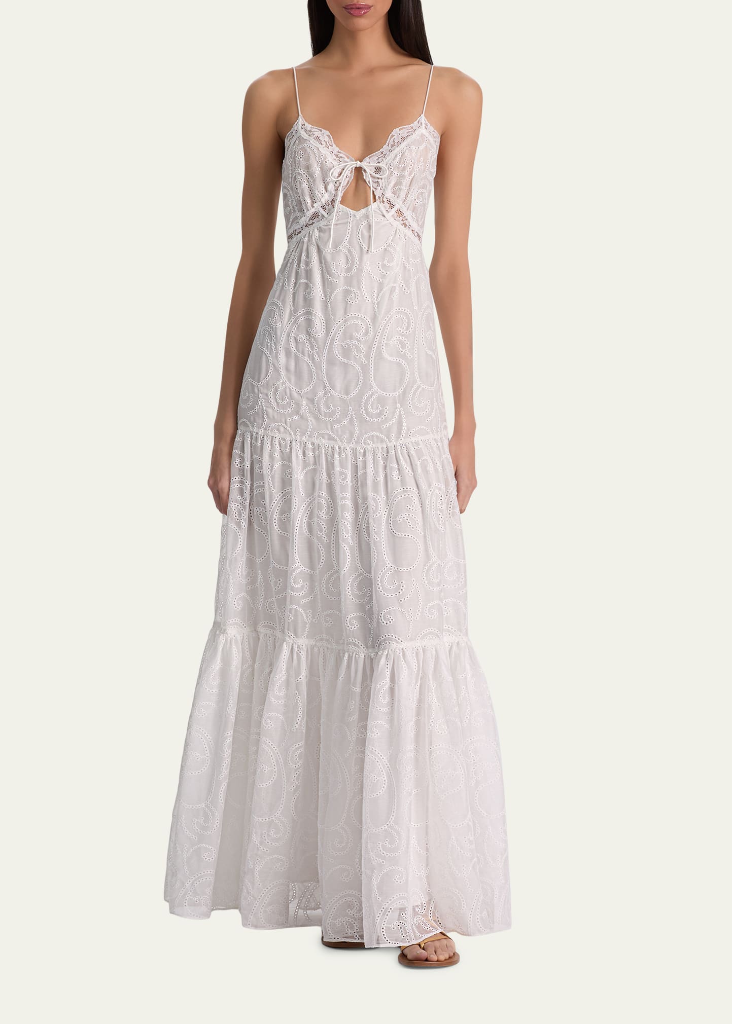 ALICE + OLIVIA Nicky Lace Tiered Maxi Dress - Bergdorf Goodman