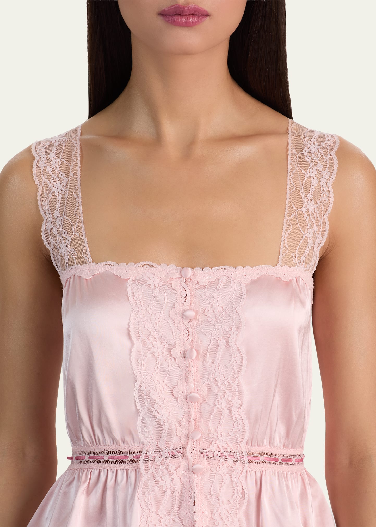 ALICE + OLIVIA Annabeth Embroidered Satin Tank Top - Bergdorf Goodman