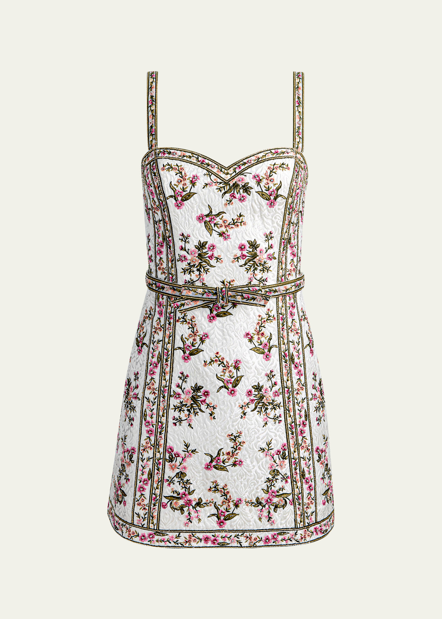 Alice+Olivia - ❤️★Alice olive 2023新作新品　ピンク、白、タンクトップ　2色 ALICE + OLIVIA Katia Embroidered Jacquard Mini Dress - Bergdorf