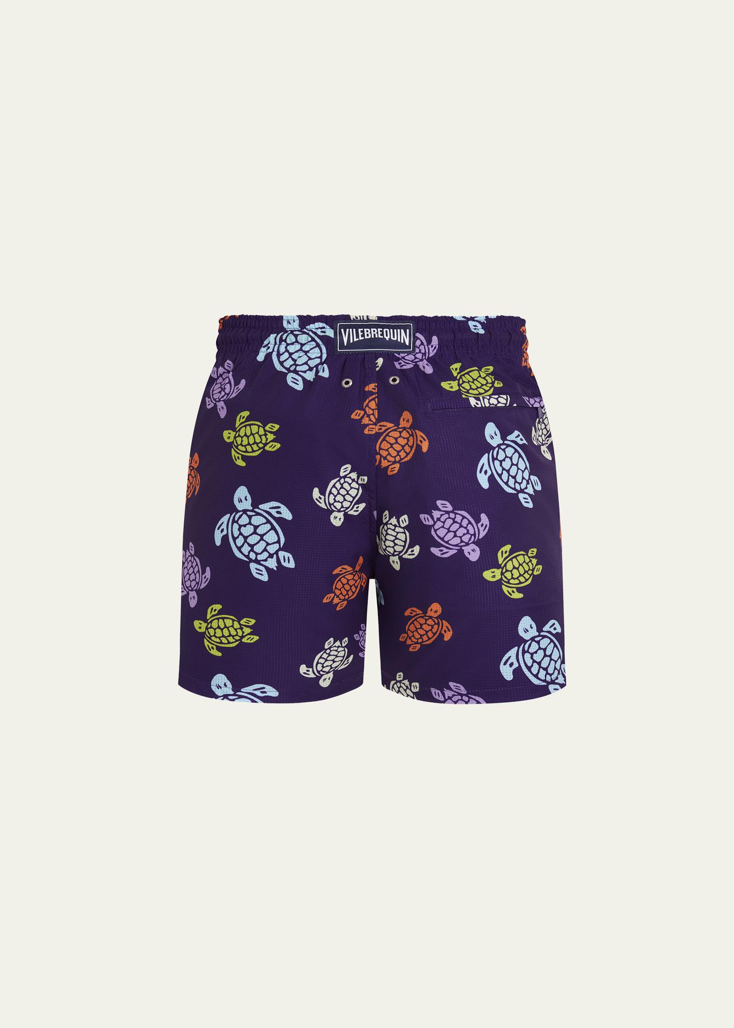 Vilebrequin Men's Tortues Micro-Perforated Ultra-Light Swim Trunks