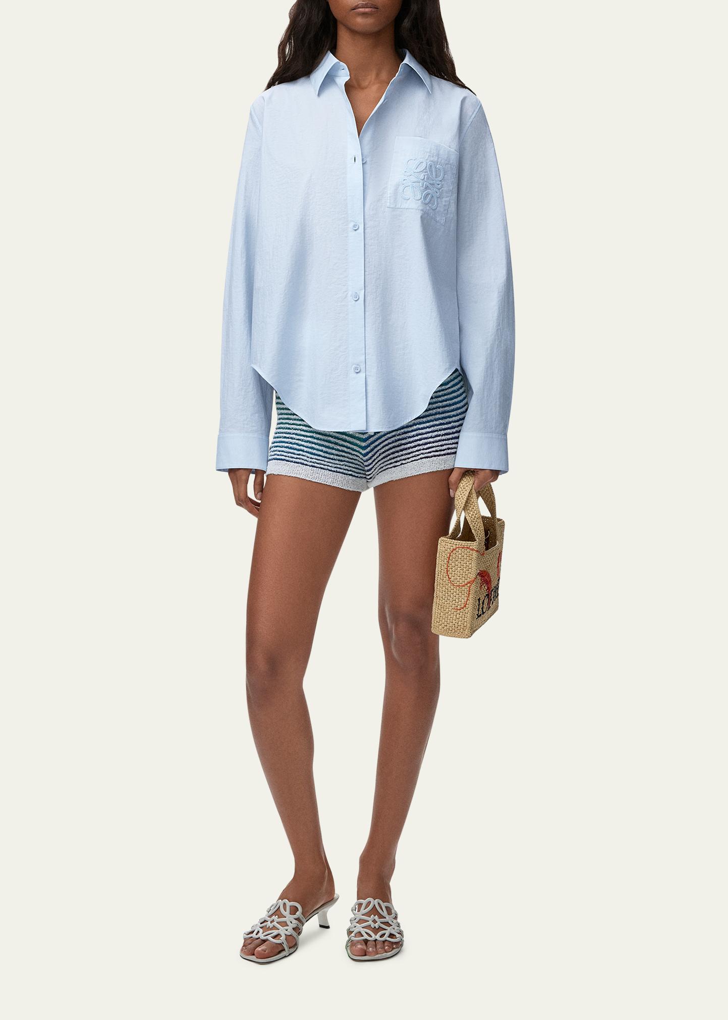 あーのるどLoewe✖️Paula´s マーメイドシャツジャケット LOEWE x Paula's Ibiza Ruffle-Back Cotton-Blend Button-Down Shirt