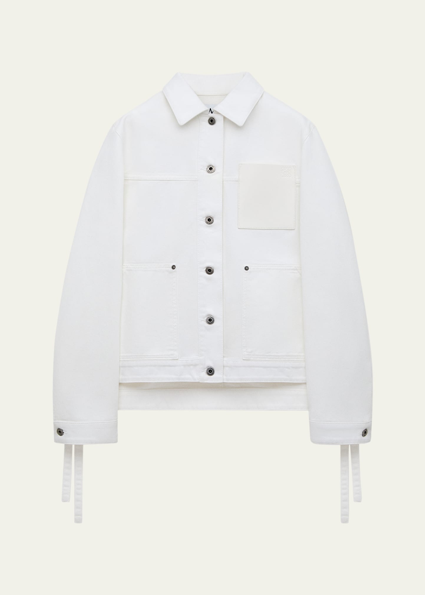 Loewe x Paula's Ibiza Leather-Pocket Denim Workwear Jacket