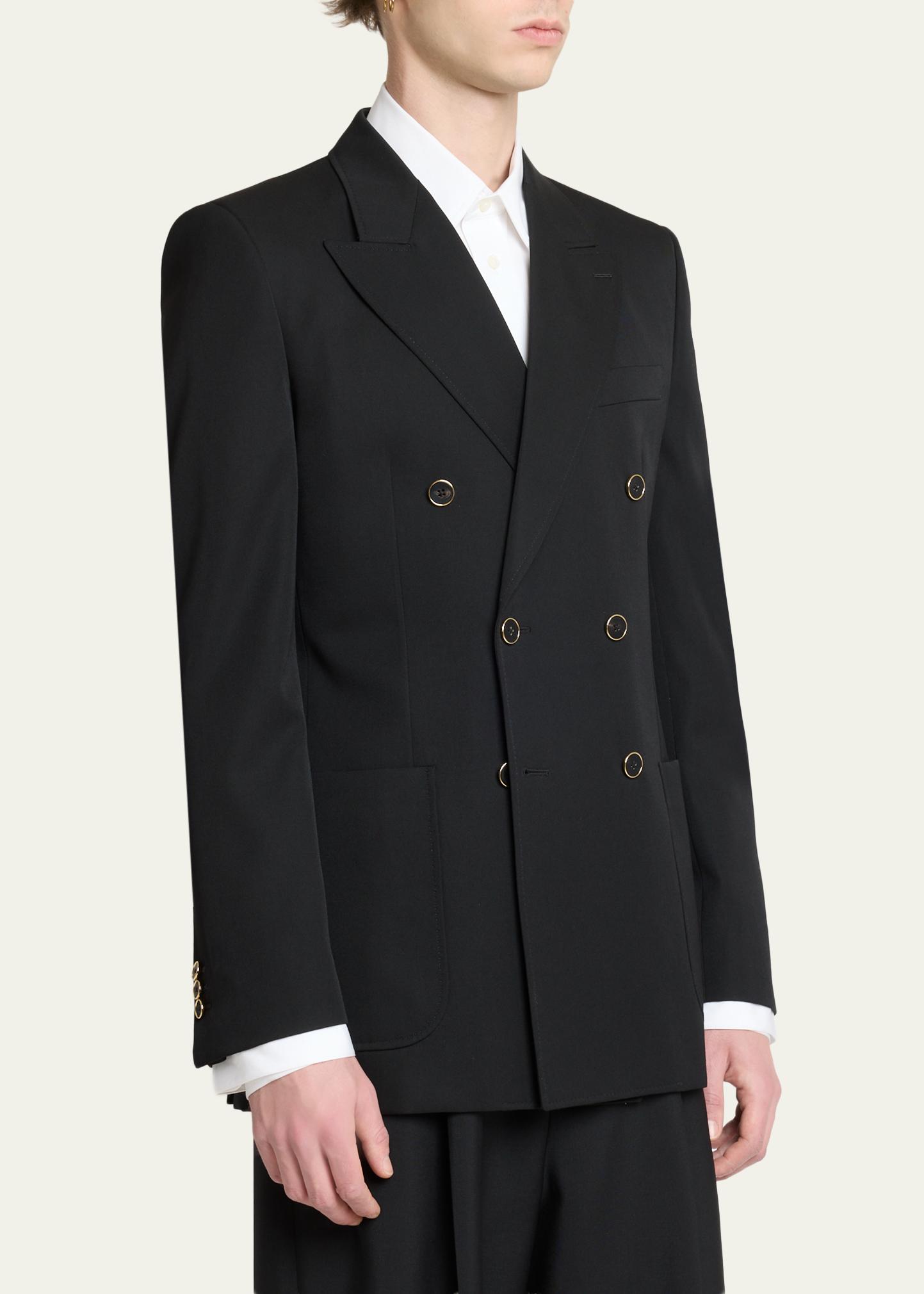 Givenchy Men's Wool Gabardine Double-Breasted Jacket - Bergdorf