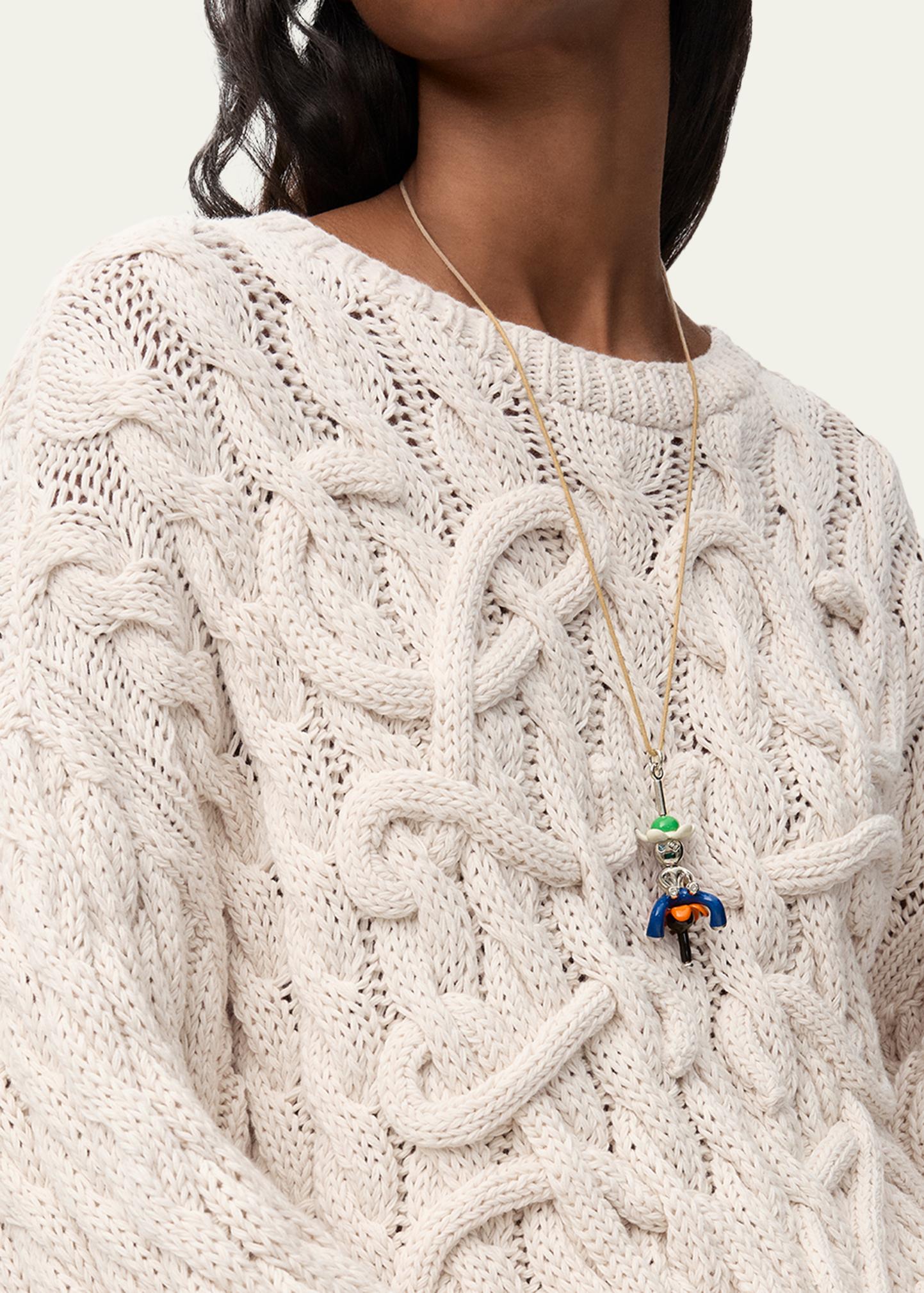 LOEWE x Paula's Ibiza Anagram Cable-Knit Sweater - Bergdorf Goodman