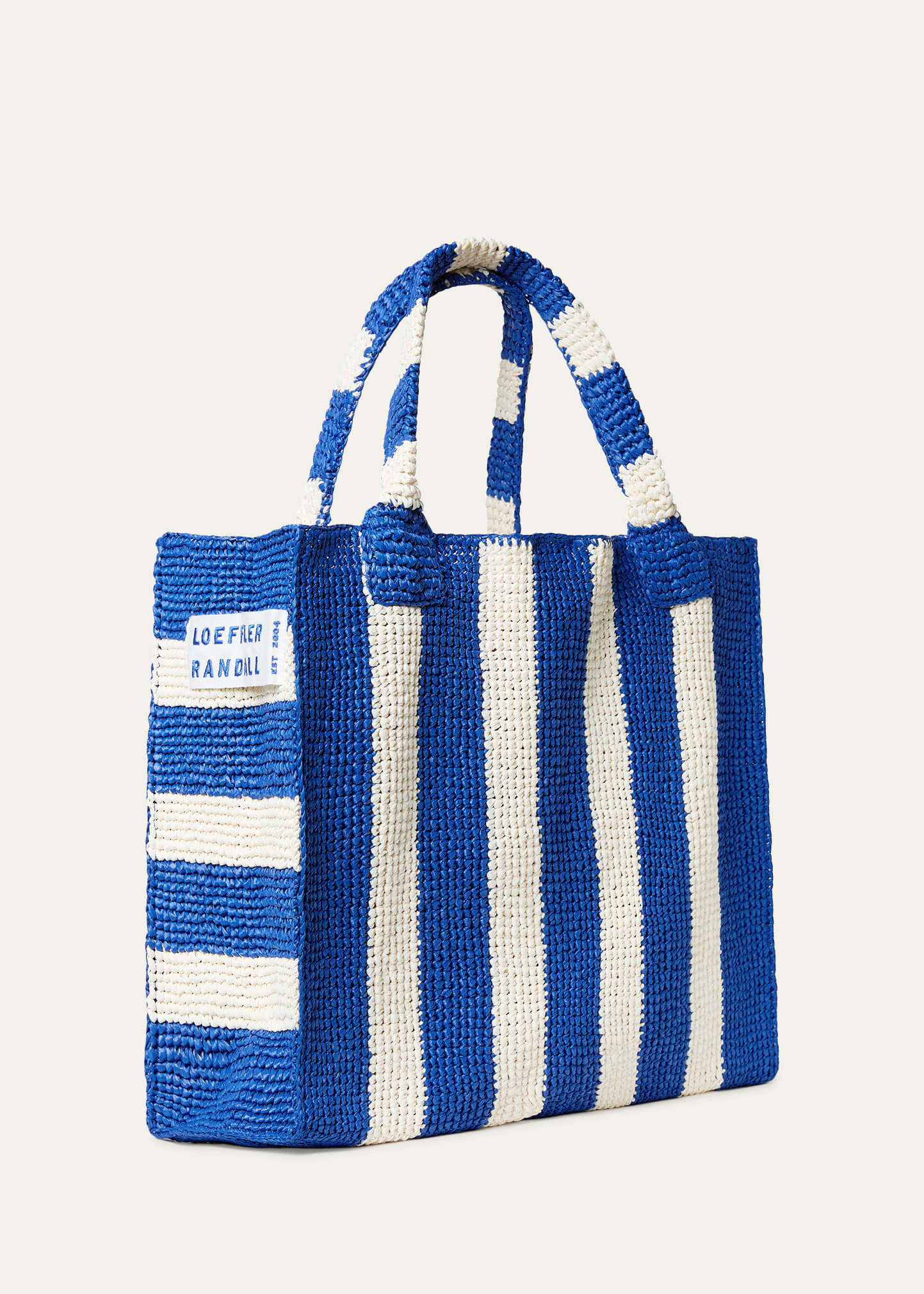 Loeffler Randall Sol Striped Crochet Raffia Tote Bag - Bergdorf